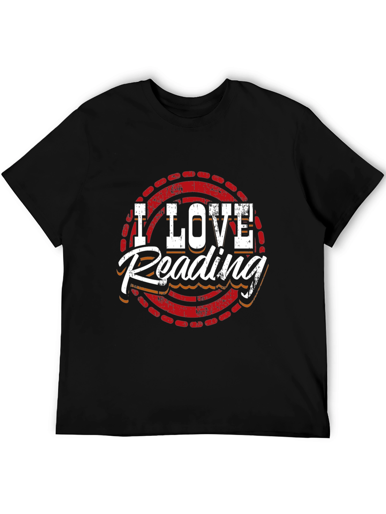 I Love Reading Graphic Tee - Black Cotton T-Shirt