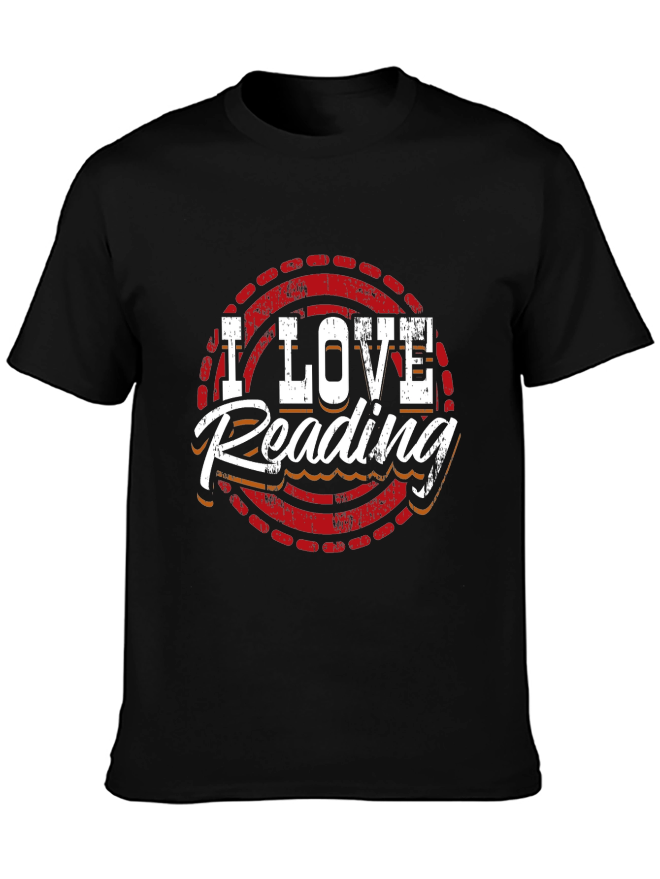 I Love Reading Graphic Tee - Black Cotton T-Shirt