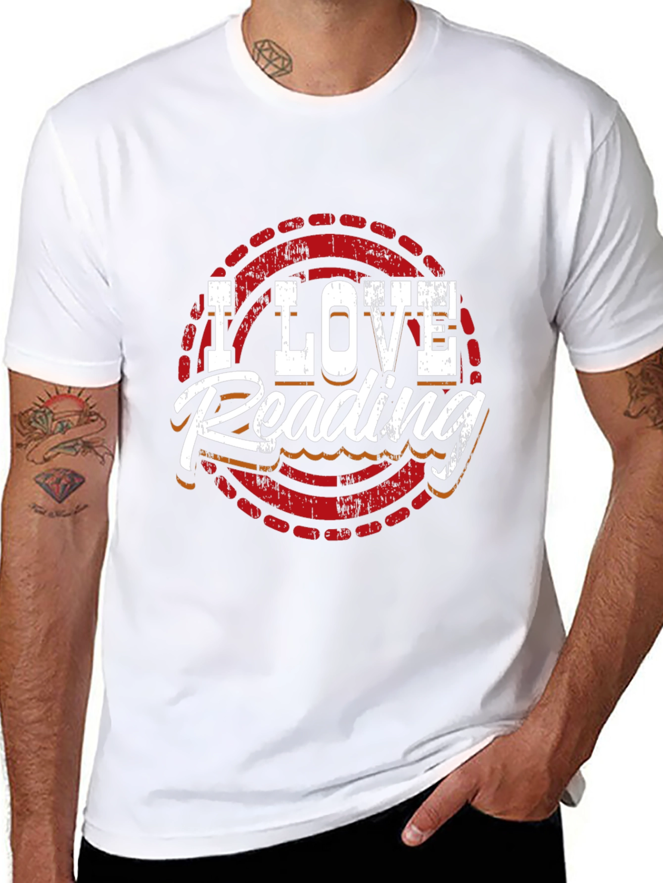I Love Reading Graphic Tee - Black Cotton T-Shirt