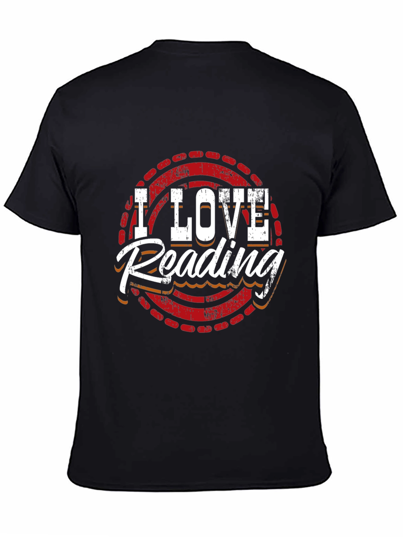 I Love Reading Graphic Tee - Black Cotton T-Shirt