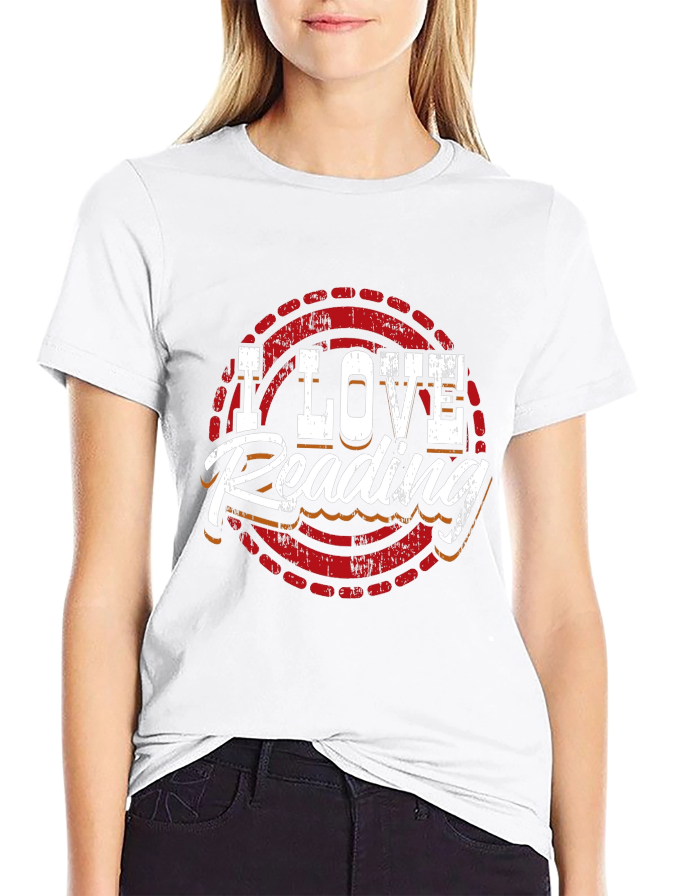 I Love Reading Graphic Tee - Black Cotton T-Shirt