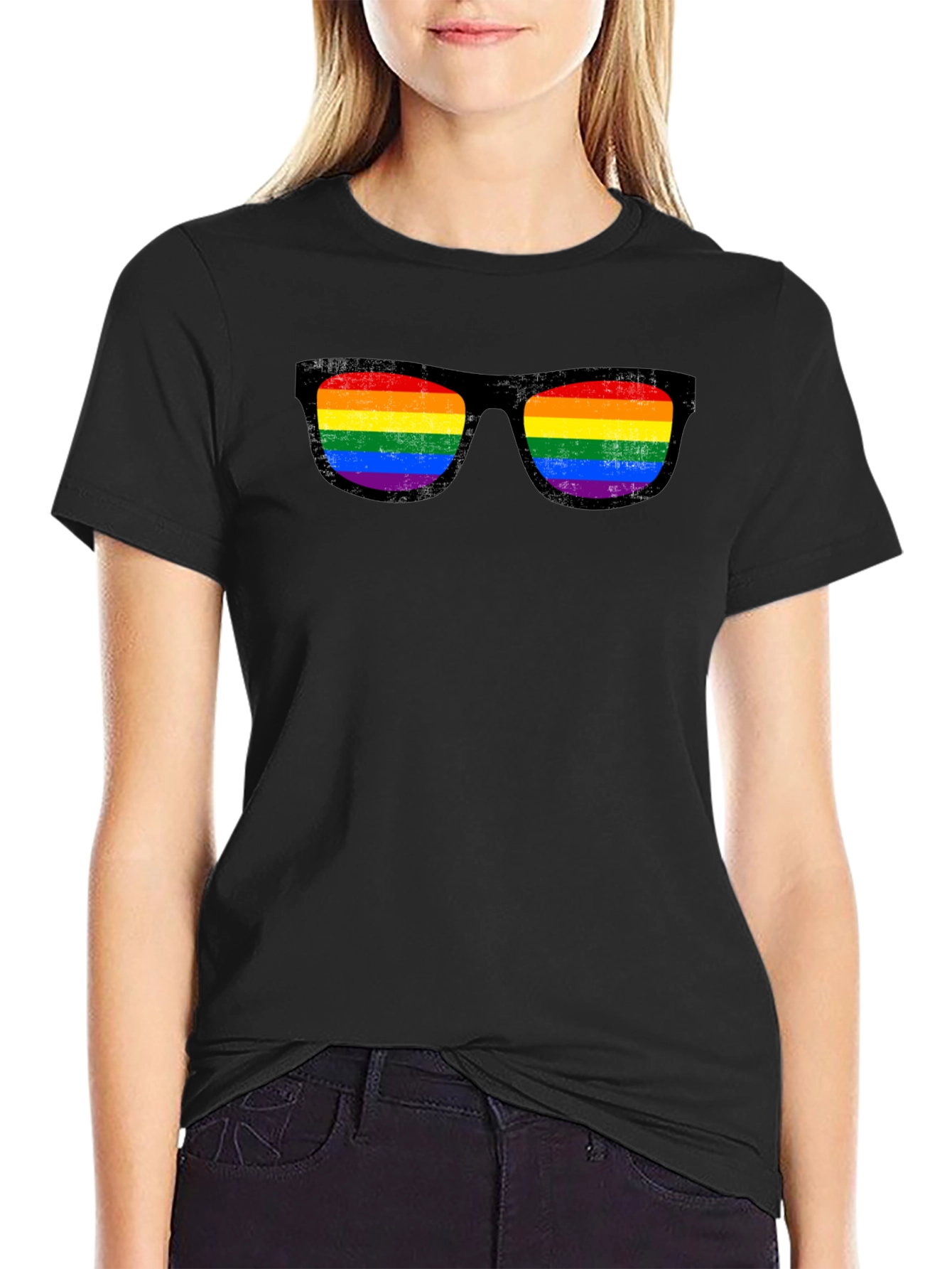 LGBTQ+ Rainbow Sunglasses Graphic Tee