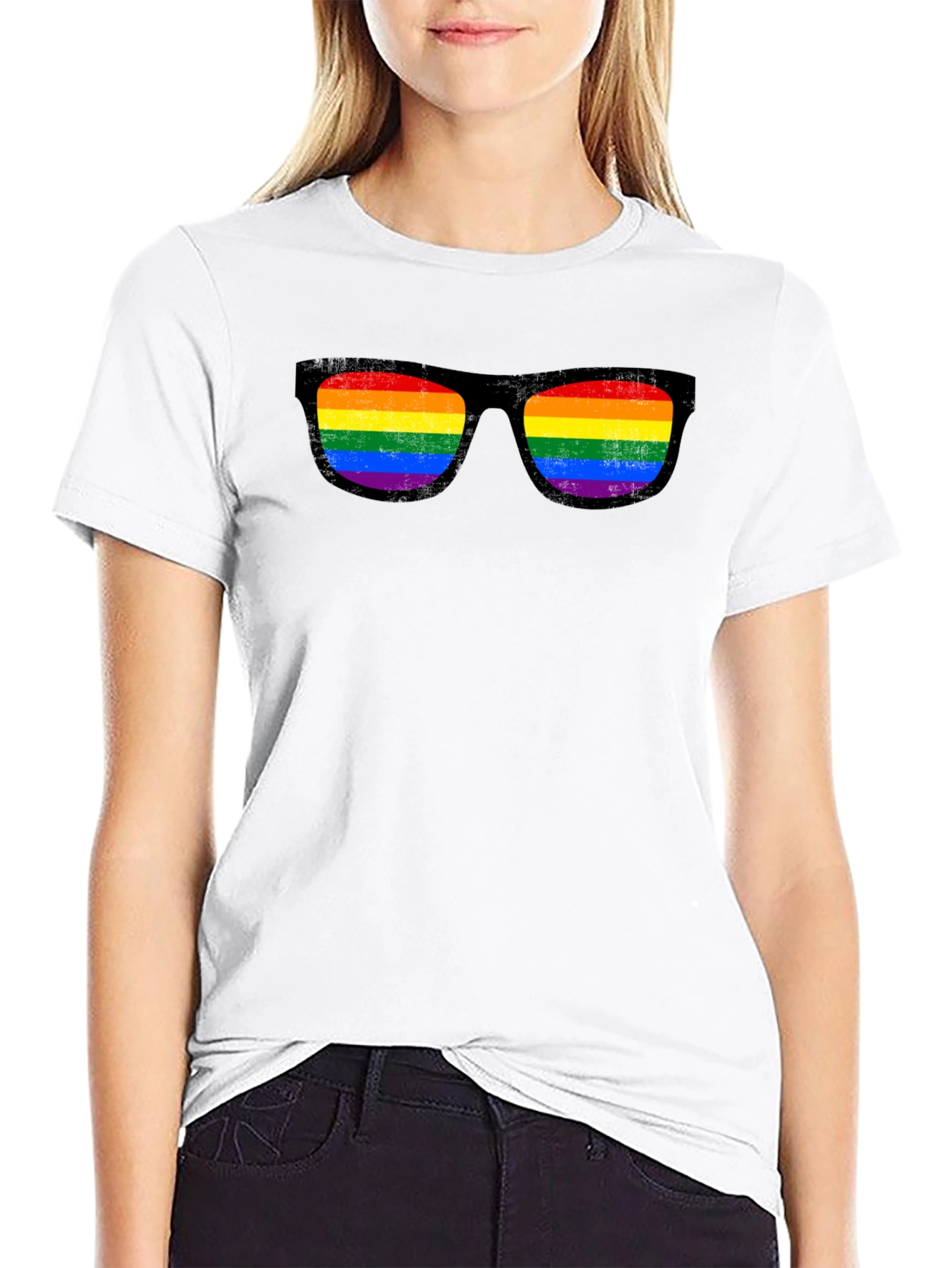 LGBTQ+ Rainbow Sunglasses Graphic Tee