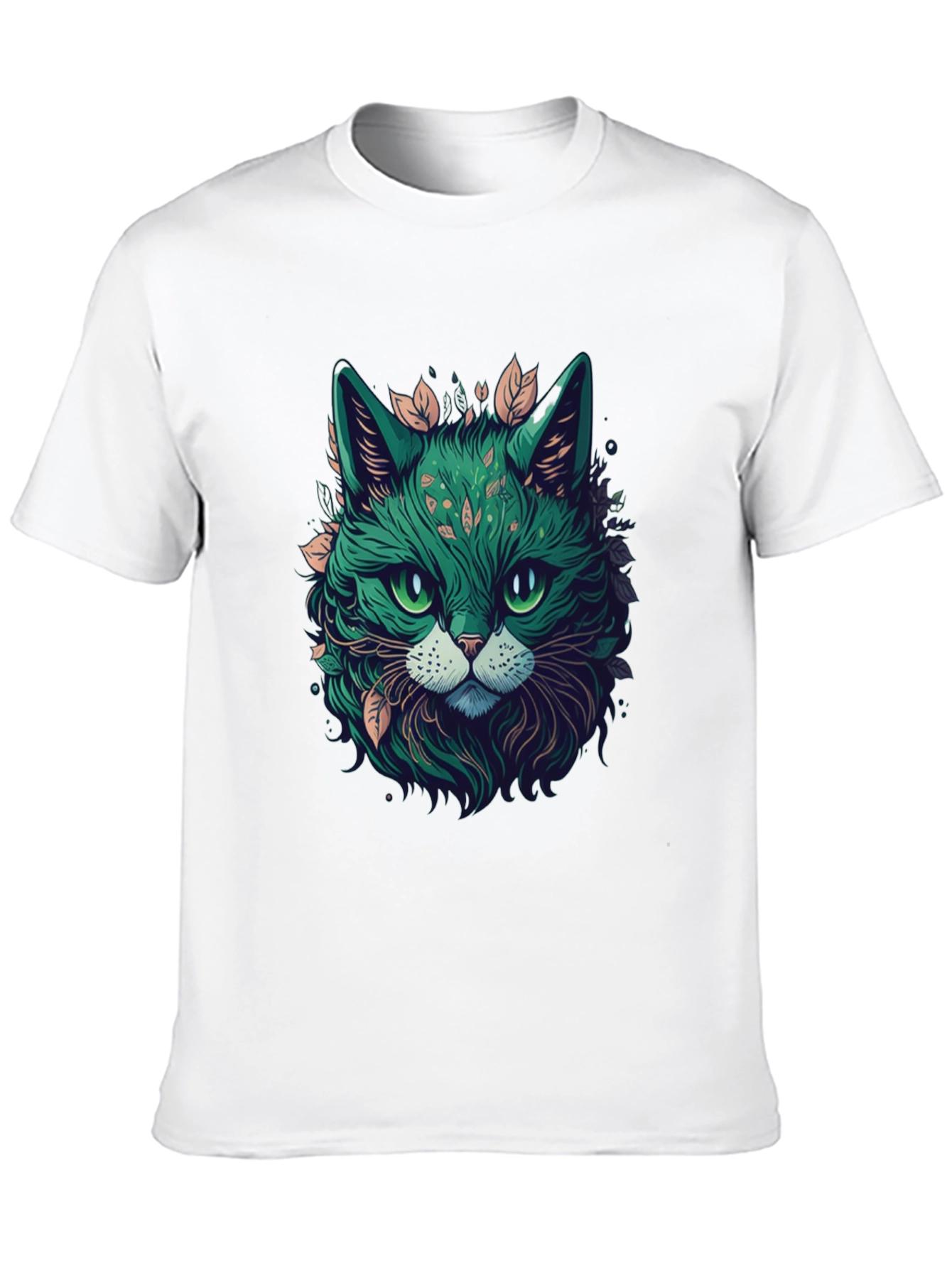 Emerald Cat Graphic Tee - Unique Design
