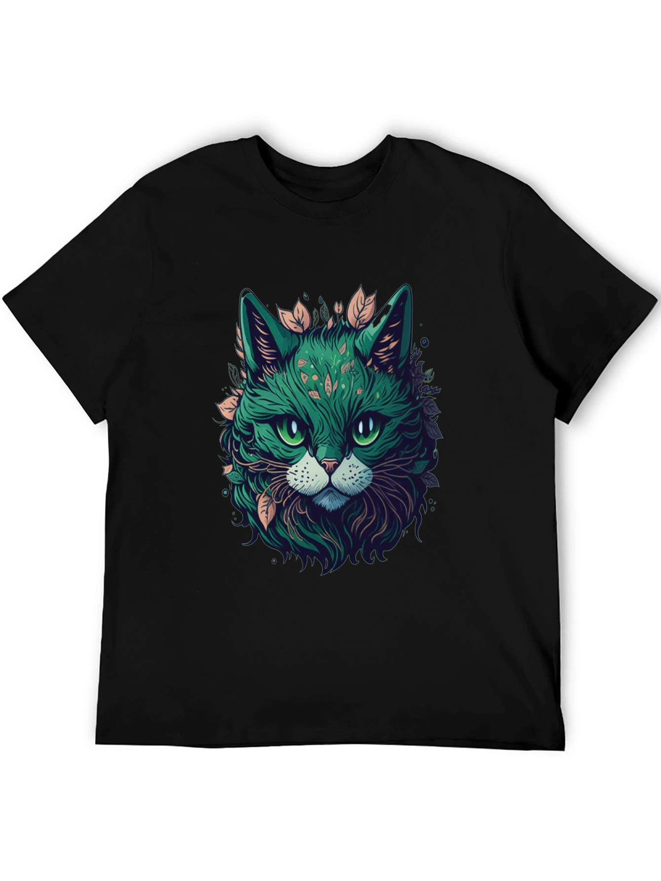 Emerald Cat Graphic Tee - Unique Design