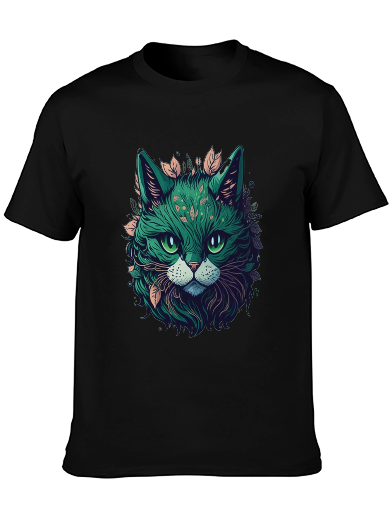 Emerald Cat Graphic Tee - Unique Design