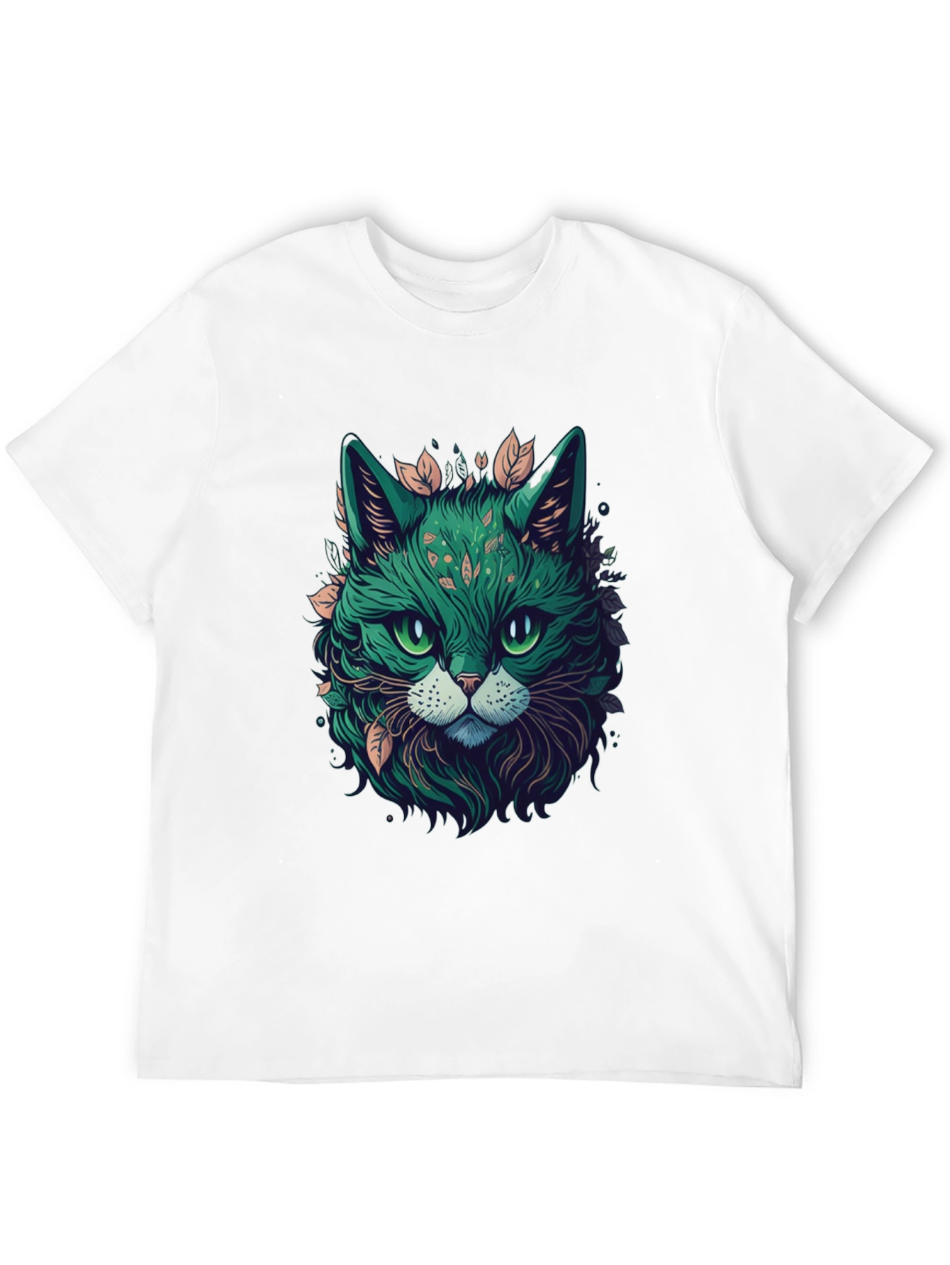 Emerald Cat Graphic Tee - Unique Design