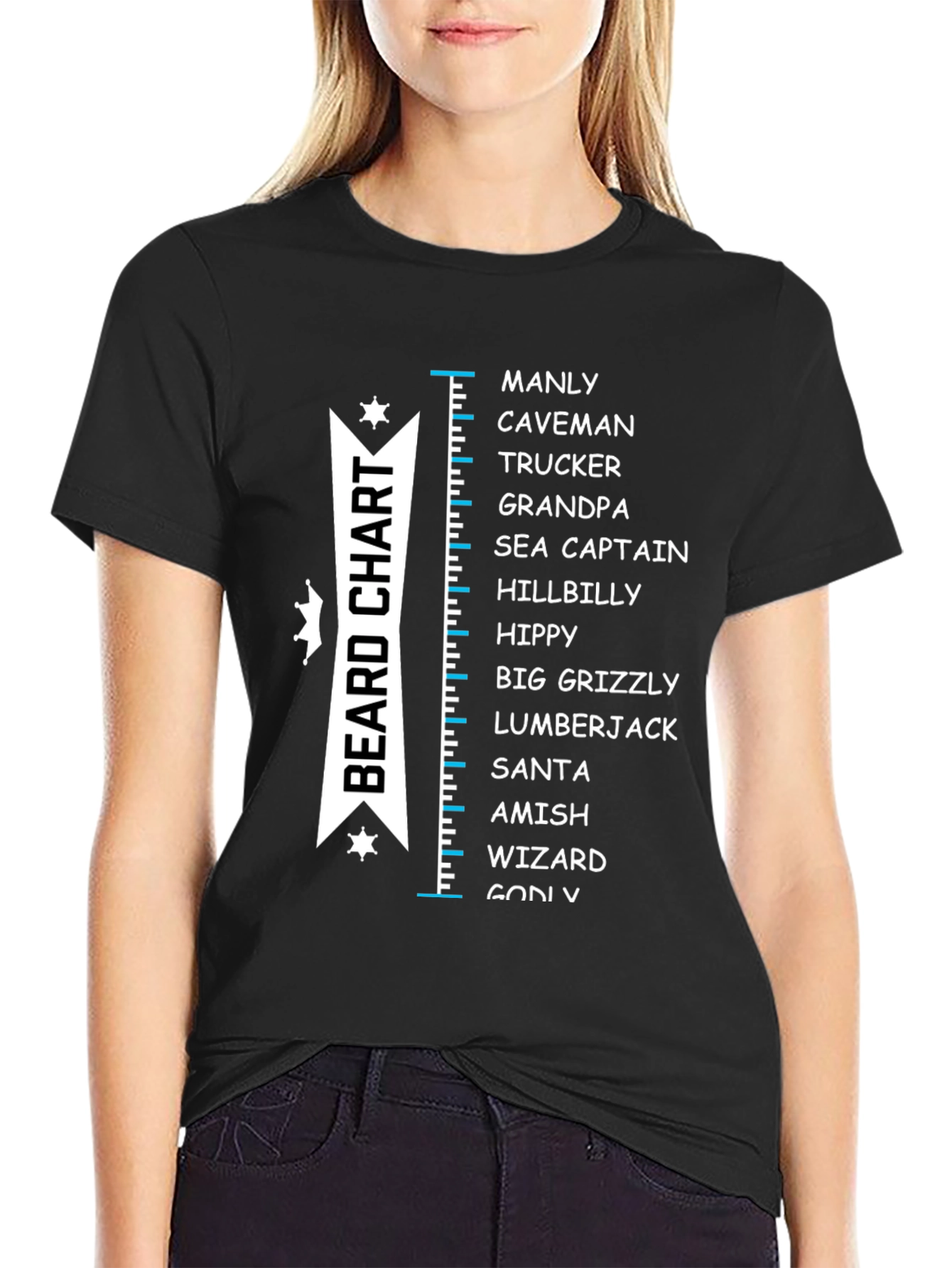 Beard Chart T-Shirt - Manly Funny Tee