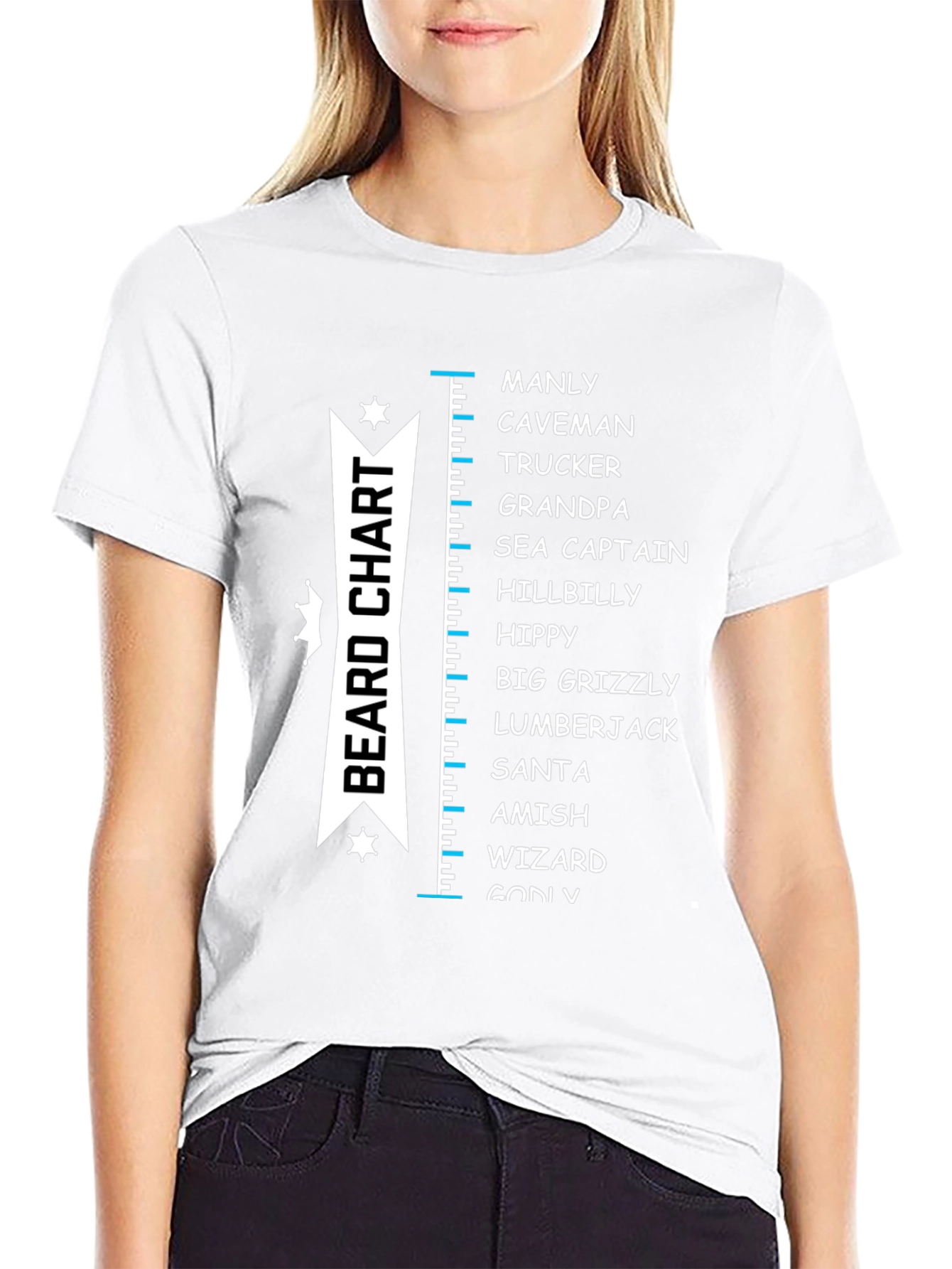 Beard Chart T-Shirt - Manly Funny Tee