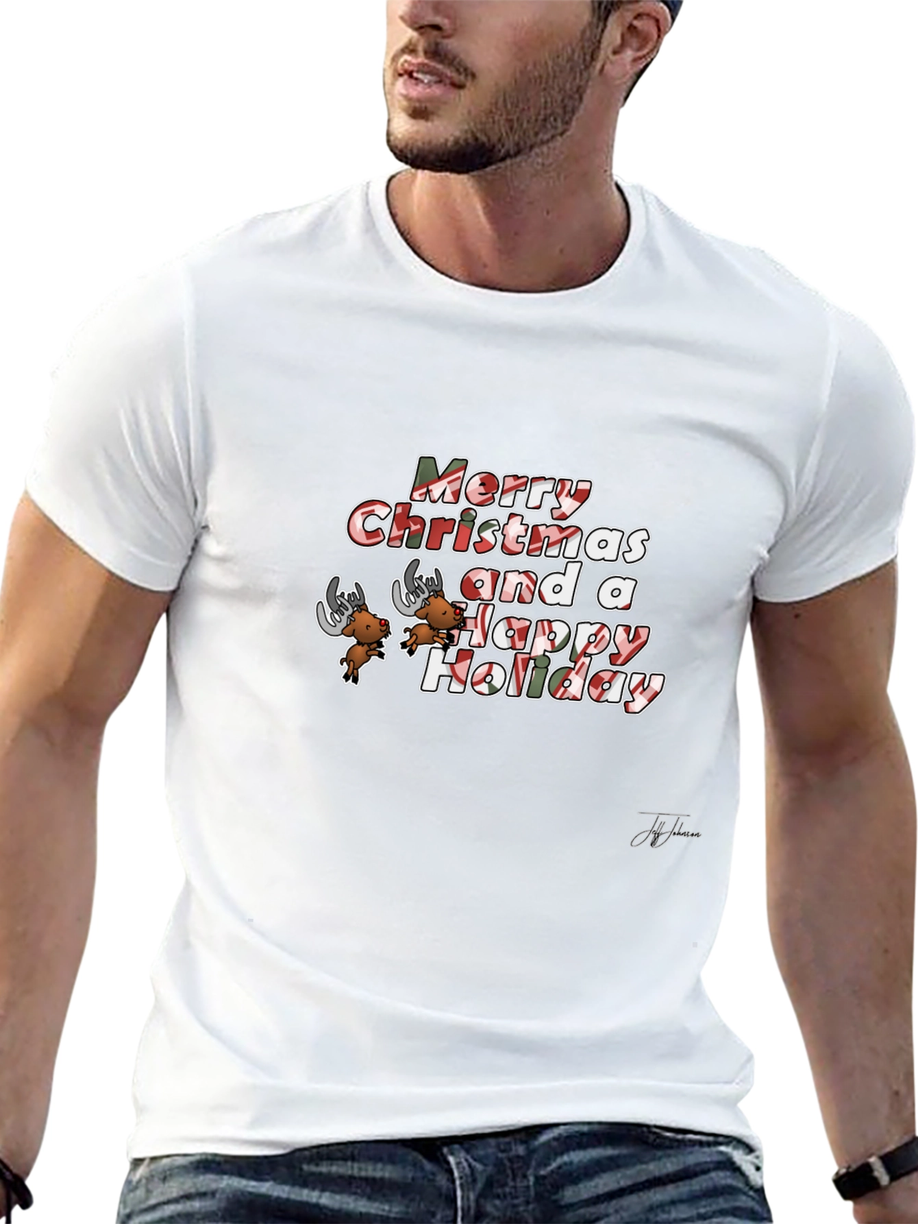 Festive Merry Christmas Holiday Graphic Tee