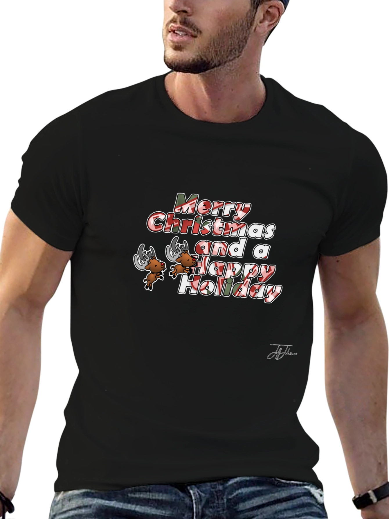 Festive Merry Christmas Holiday Graphic Tee