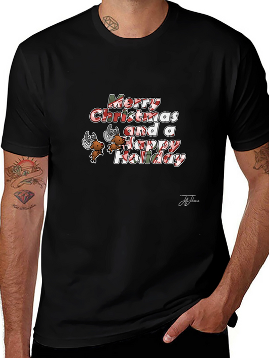 Festive Merry Christmas Holiday Graphic Tee