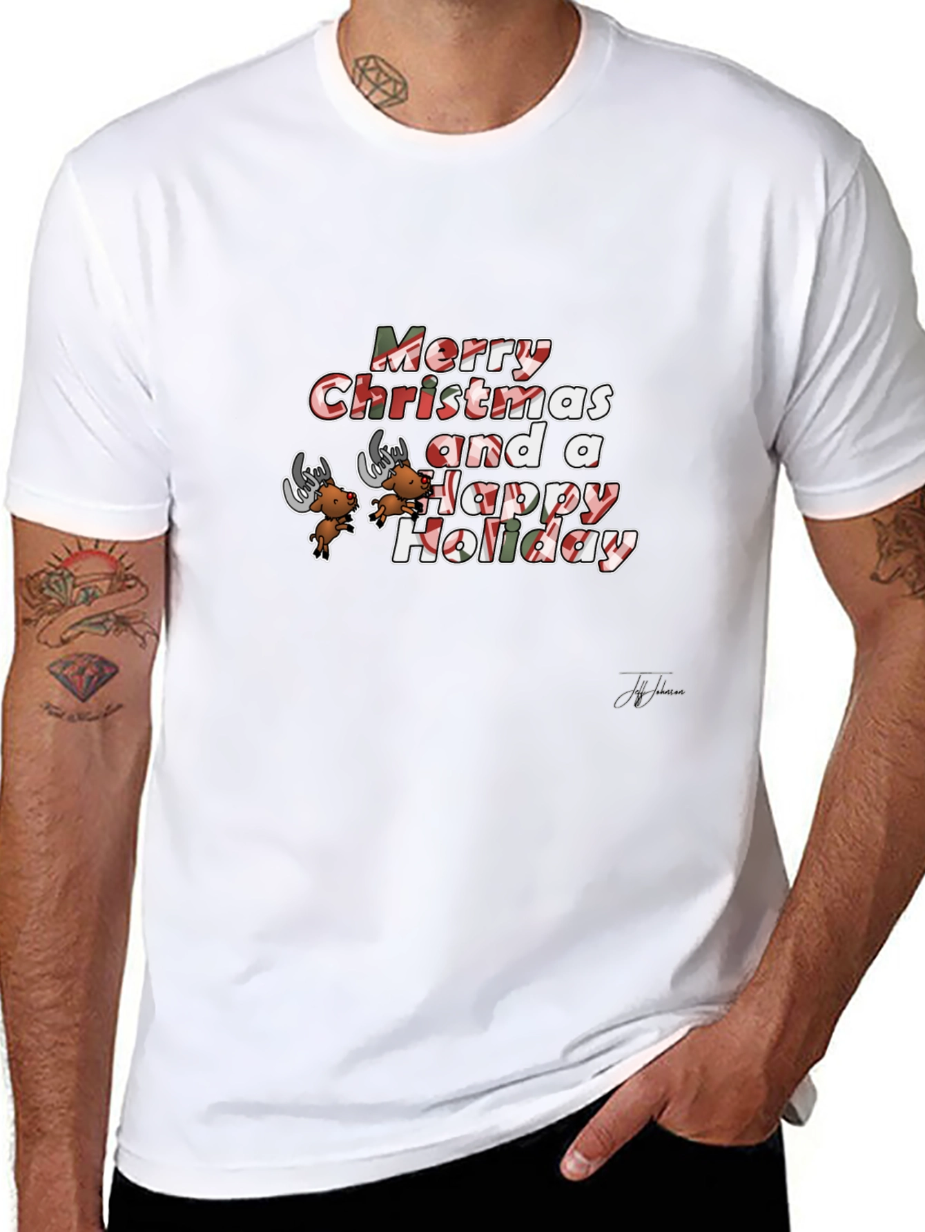 Festive Merry Christmas Holiday Graphic Tee