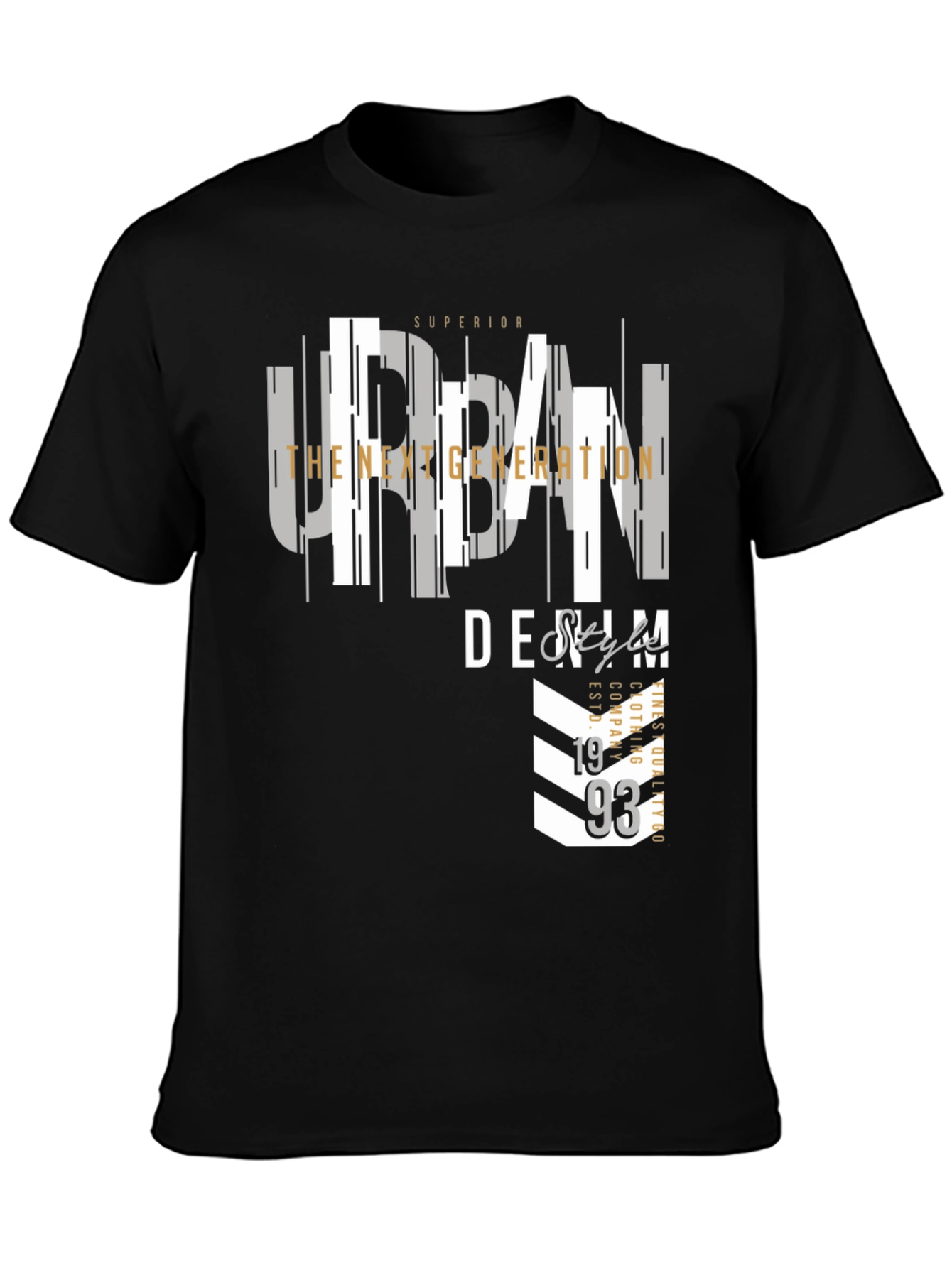 Urban Denim Graphic Print T-Shirt