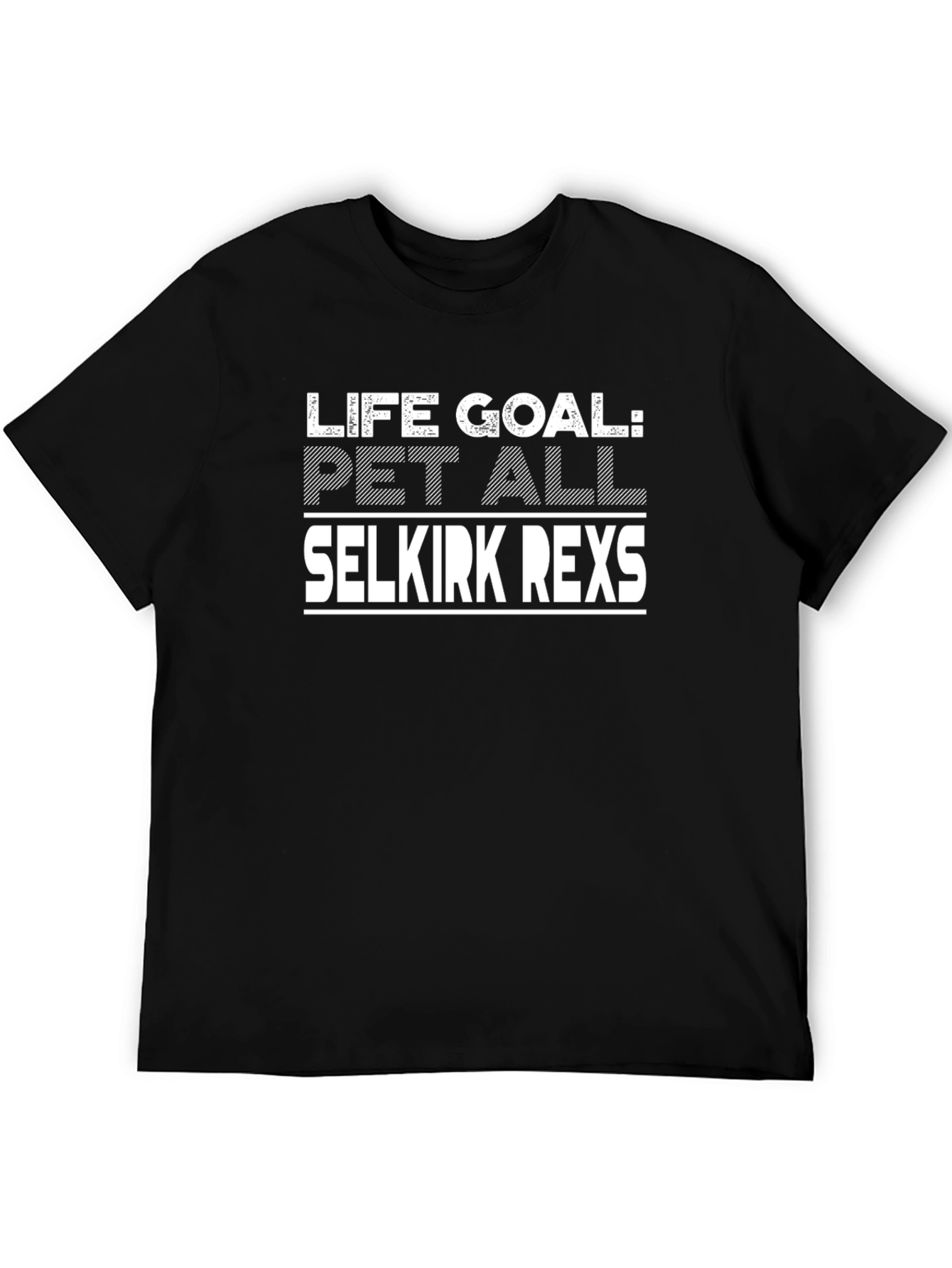Life Goal Selkirk Rex Cat Lover Black T-Shirt