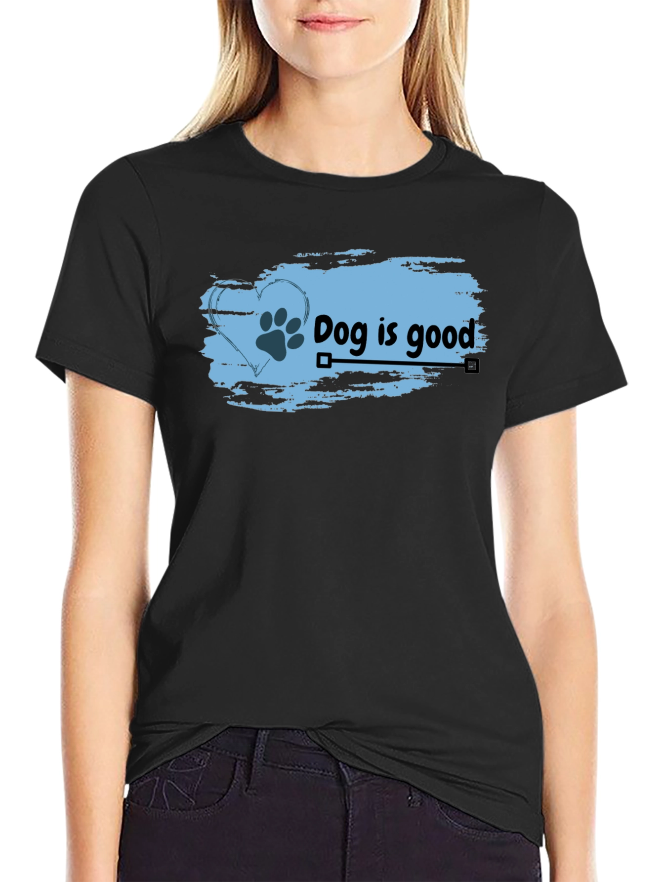 Dog is Good Black Tee