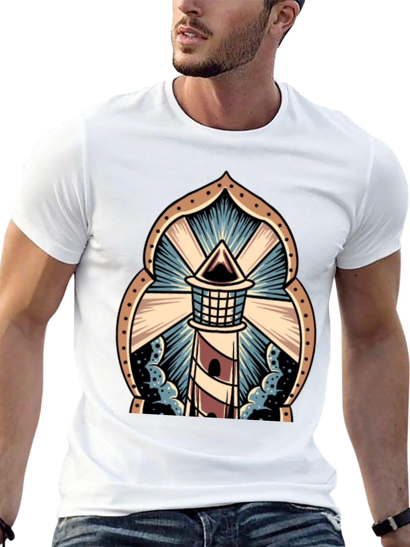 Lighthouse Graphic Tee - Striking Design