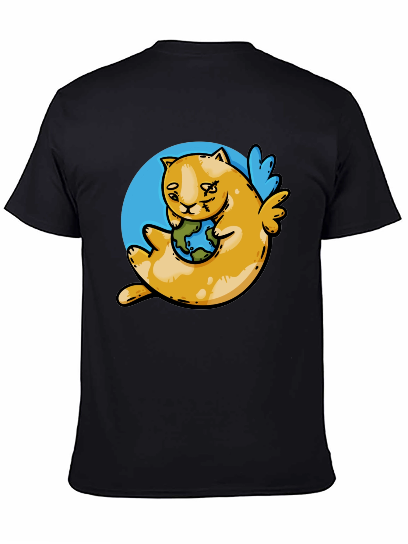 Cute Cat Holding Earth T-Shirt