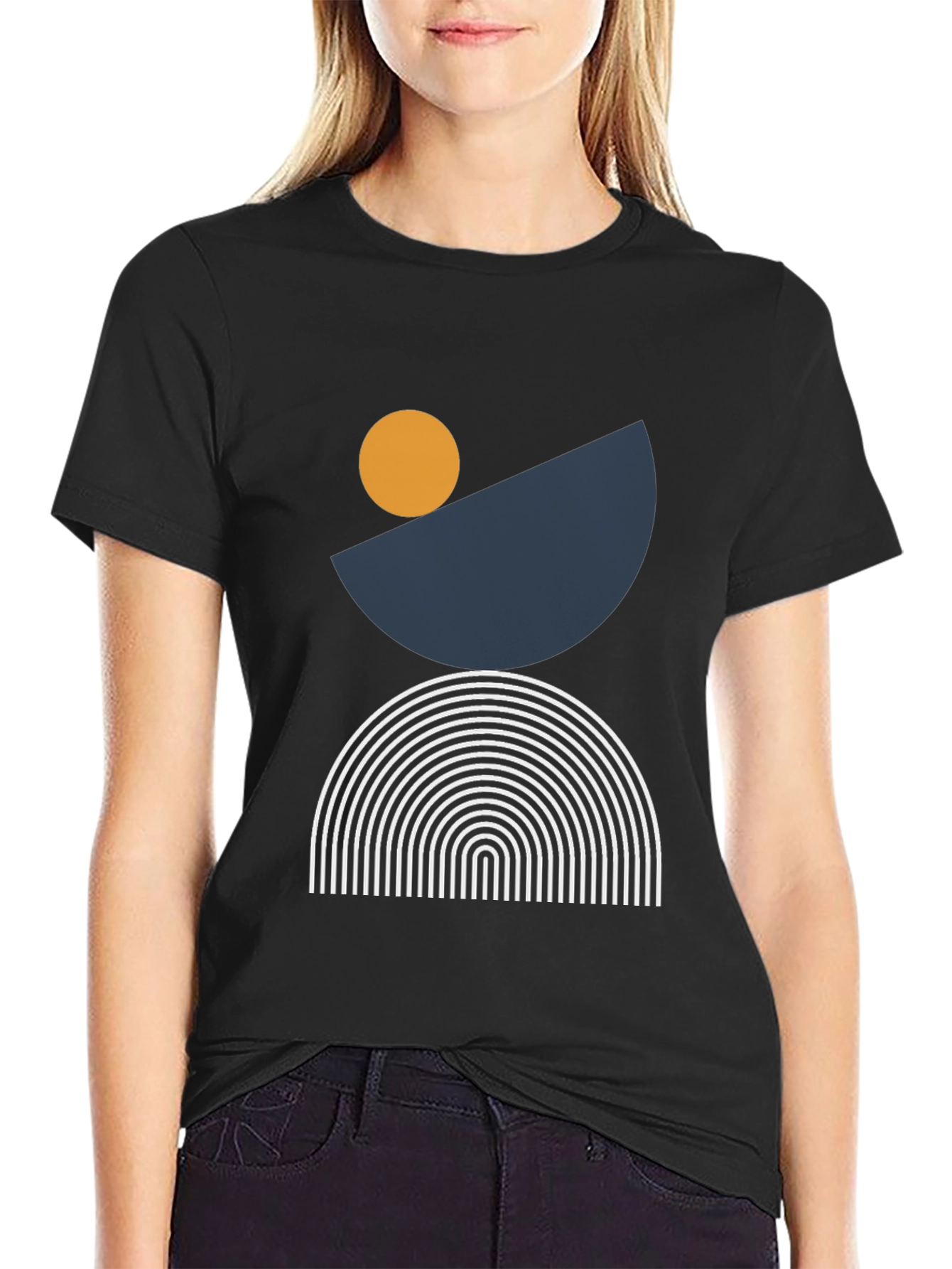Geometric Graphic Tee - Modern Design