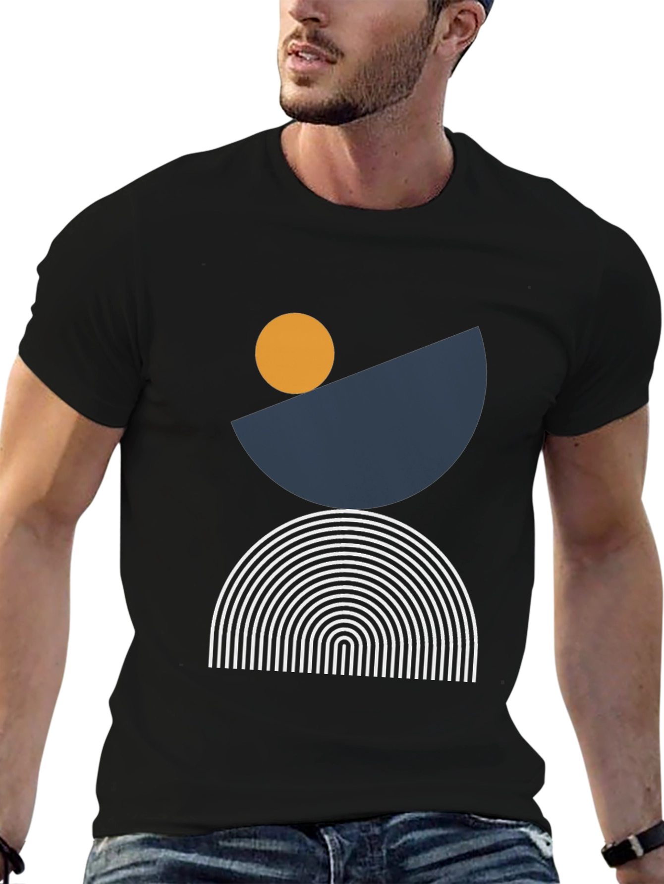 Geometric Graphic Tee - Modern Design