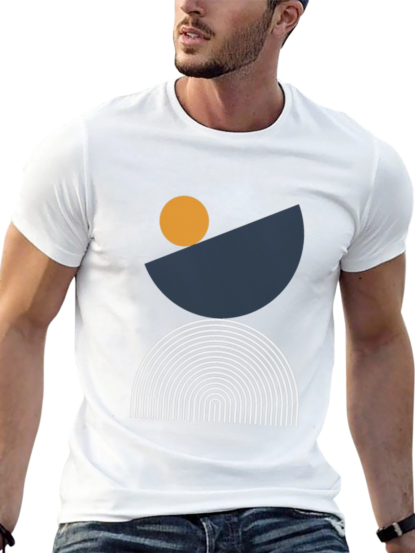Geometric Graphic Tee - Modern Design