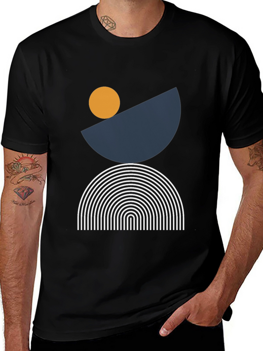 Geometric Graphic Tee - Modern Design