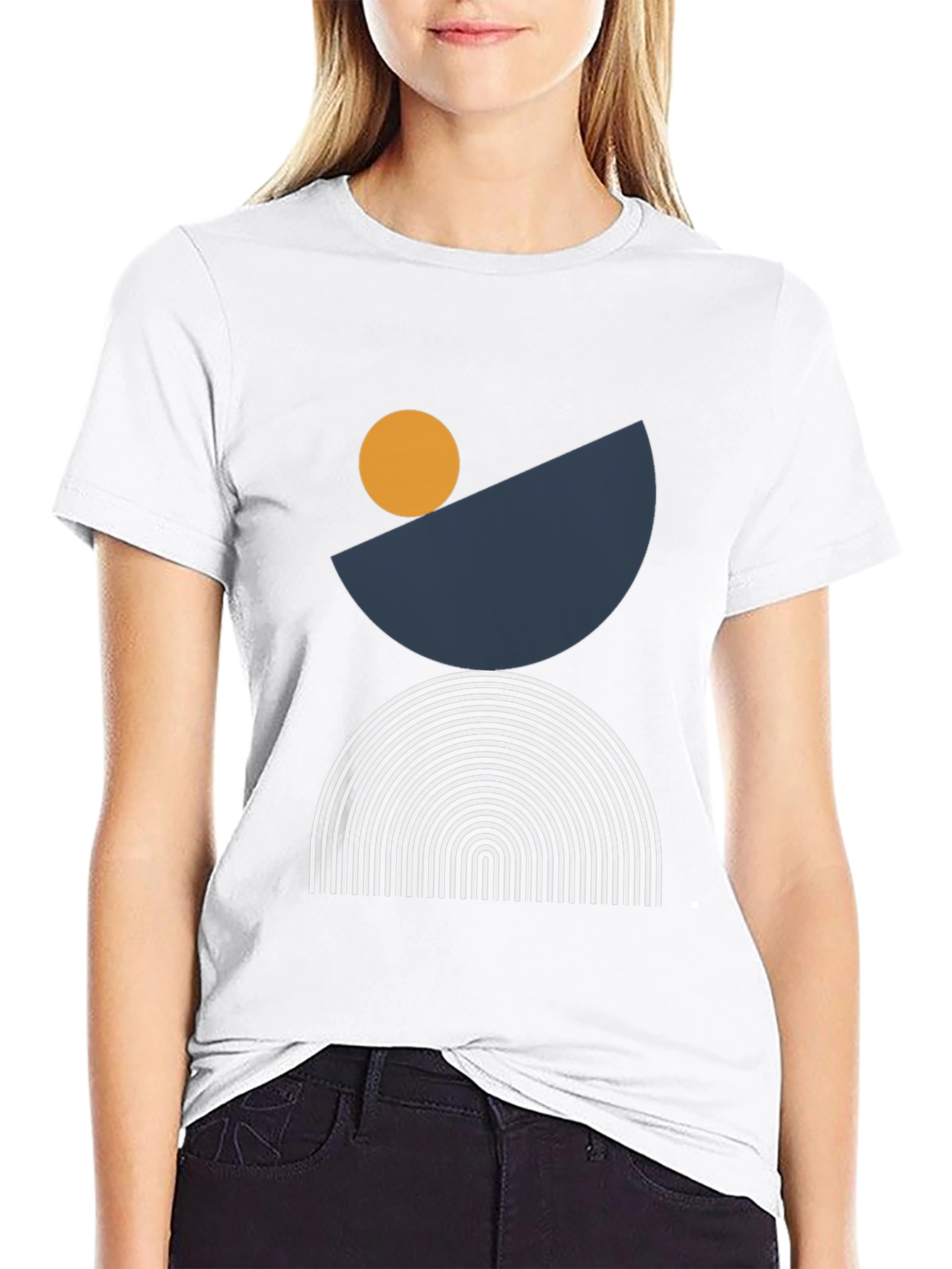Geometric Graphic Tee - Modern Design