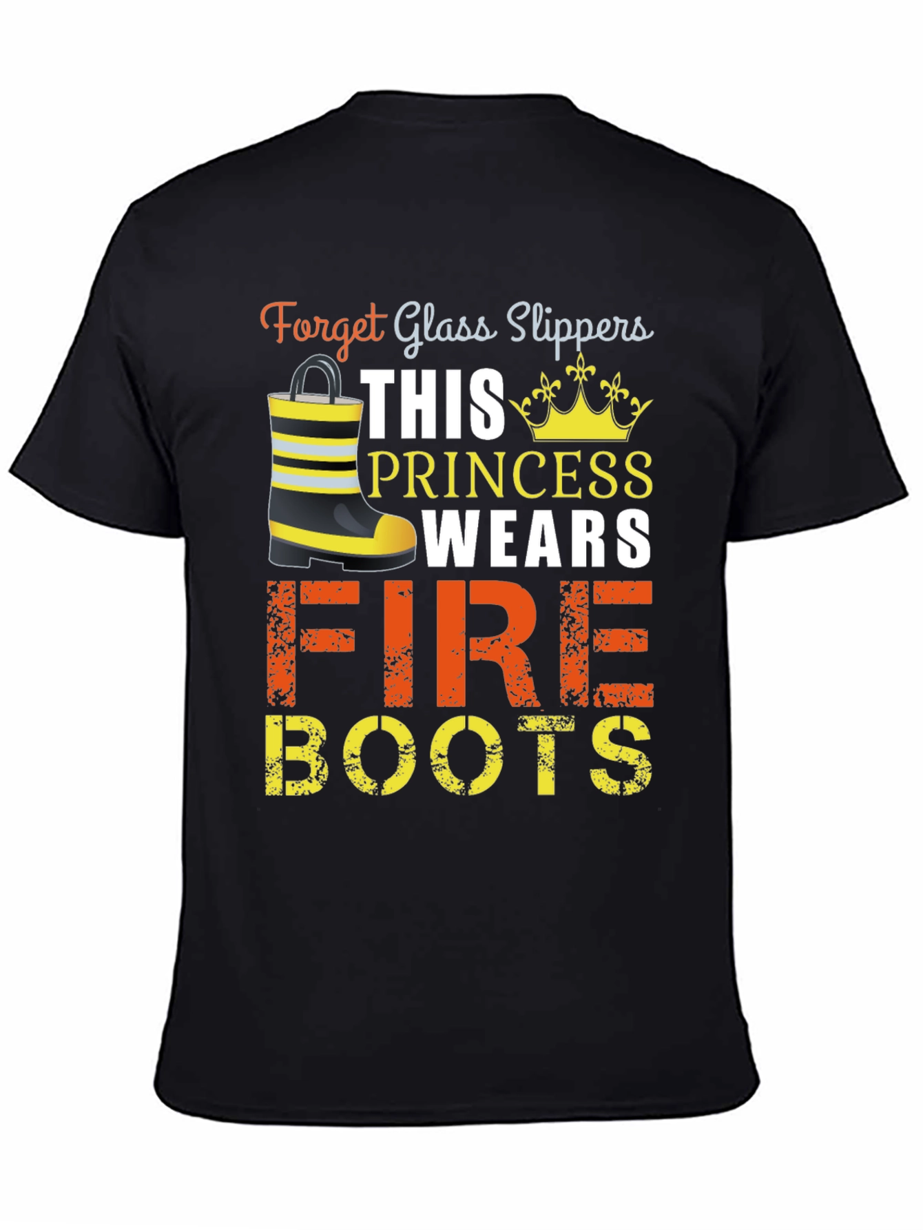 Firefighter Princess T-Shirt Fire Boots