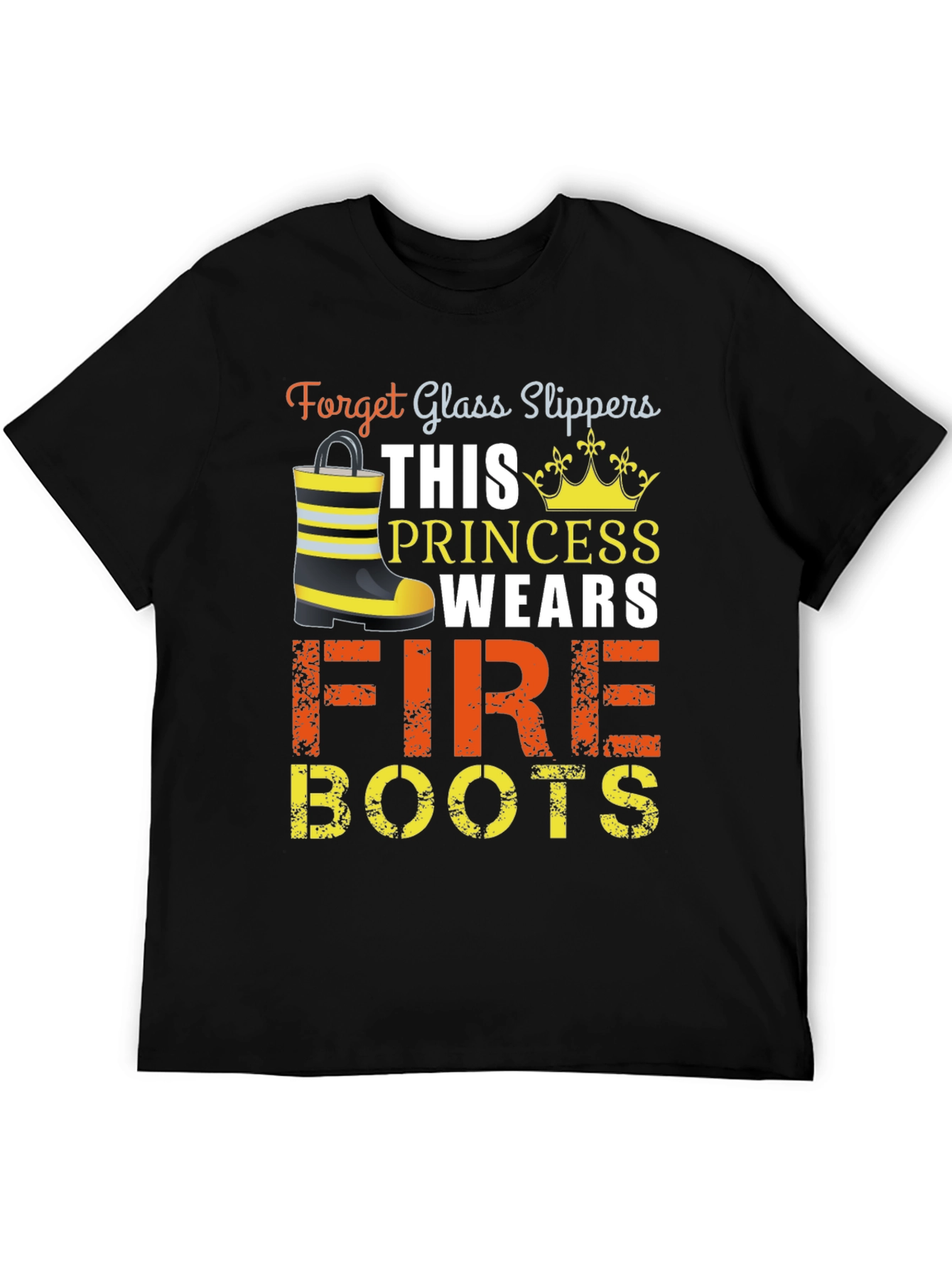 Firefighter Princess T-Shirt Fire Boots