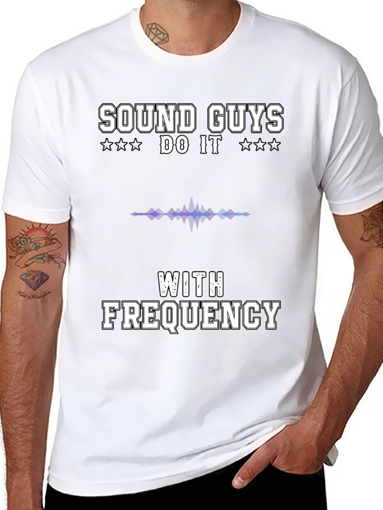 Sound Guys Do It With Frequency Black T-Shirt
