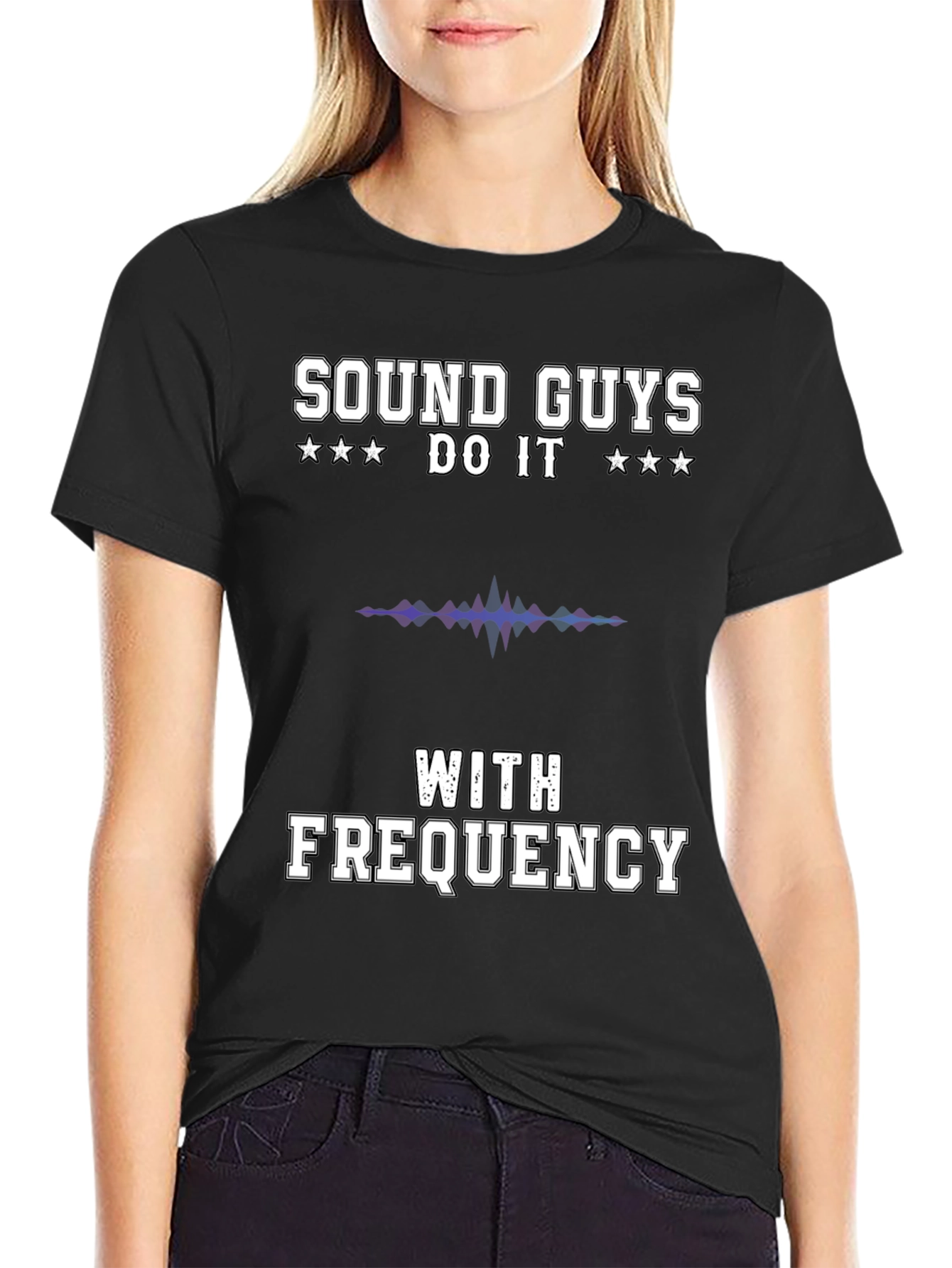 Sound Guys Do It With Frequency Black T-Shirt