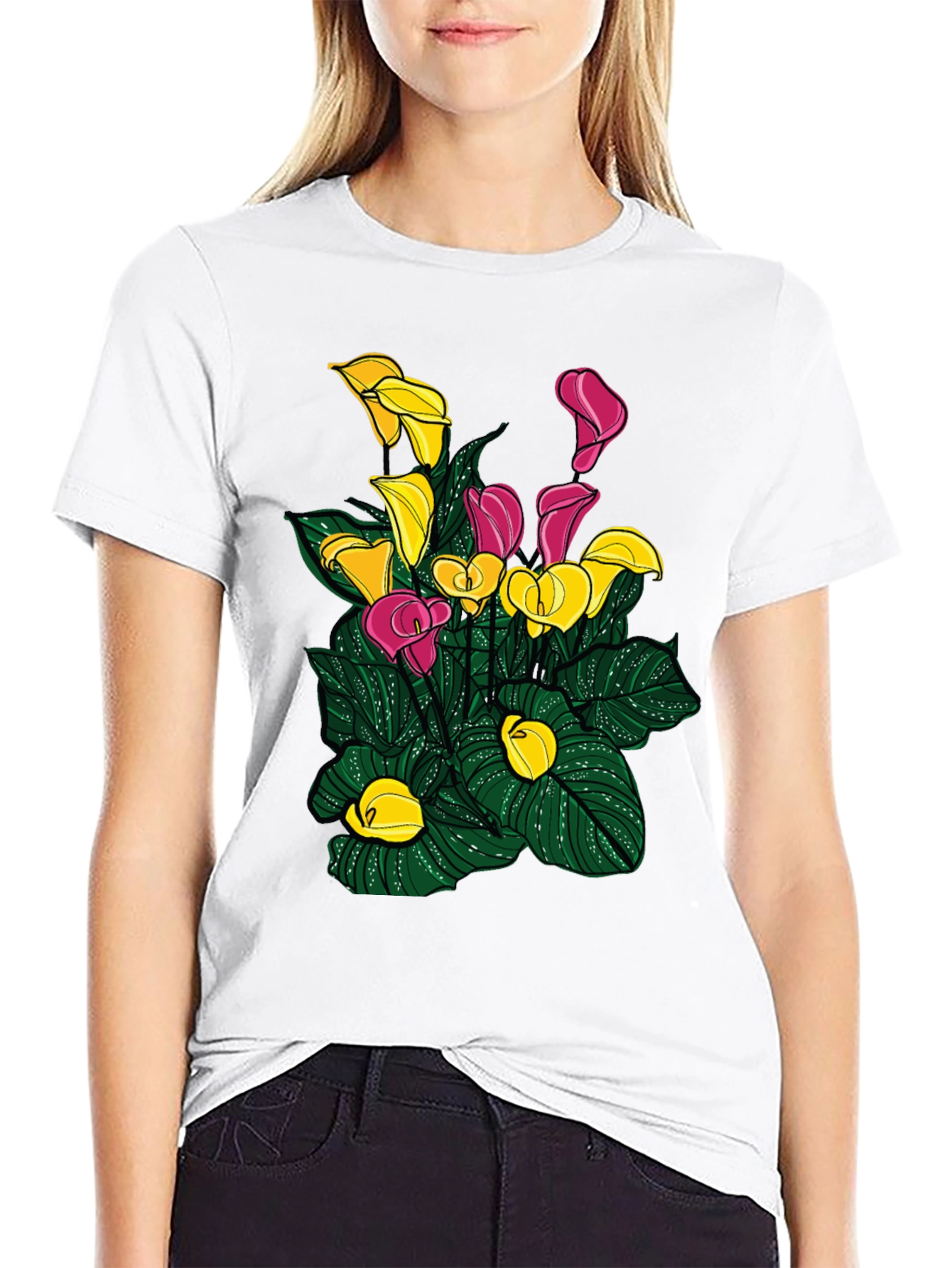 Calla Lily Graphic T-Shirt - Unique Floral Design