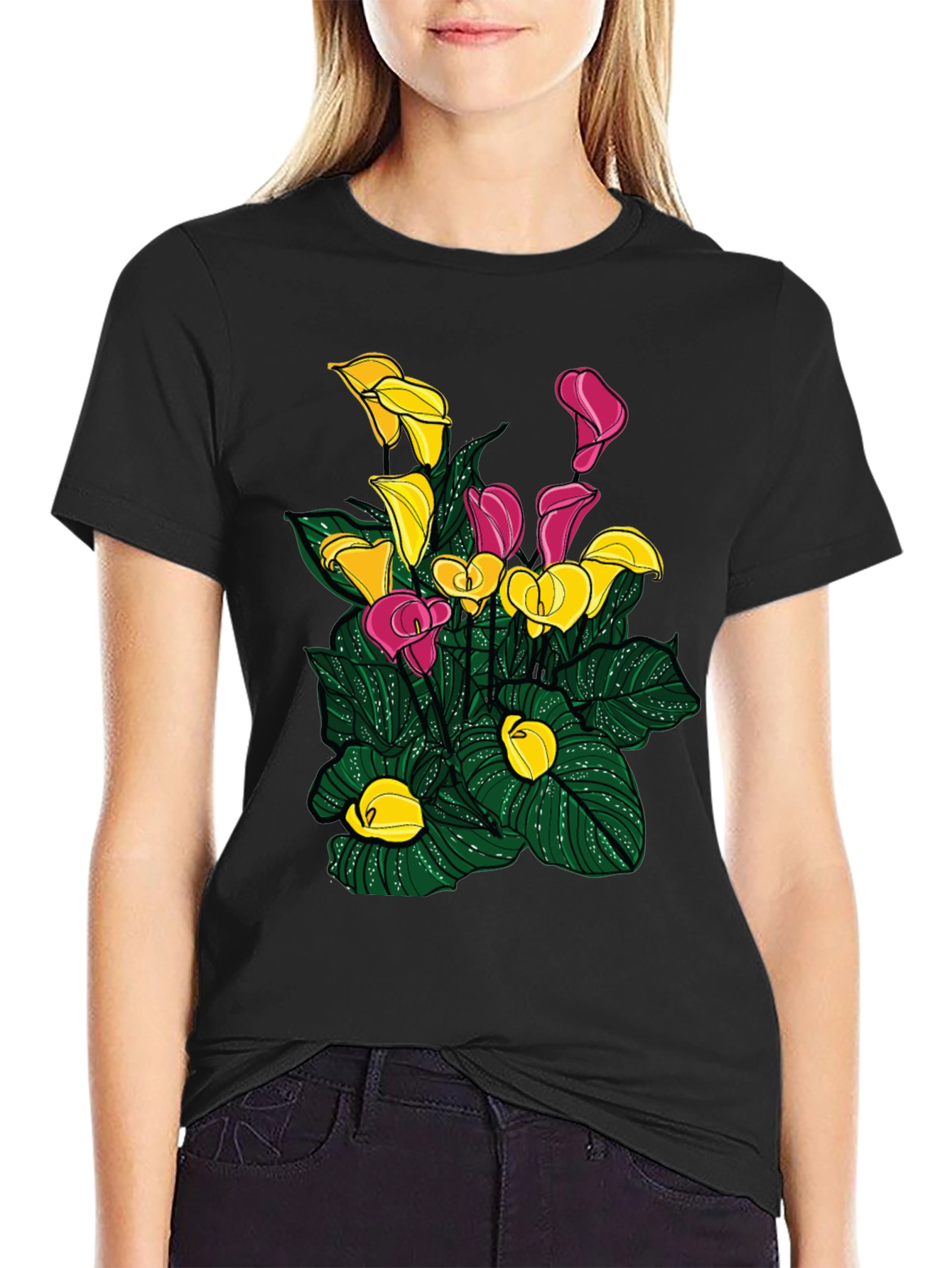 Calla Lily Graphic T-Shirt - Unique Floral Design