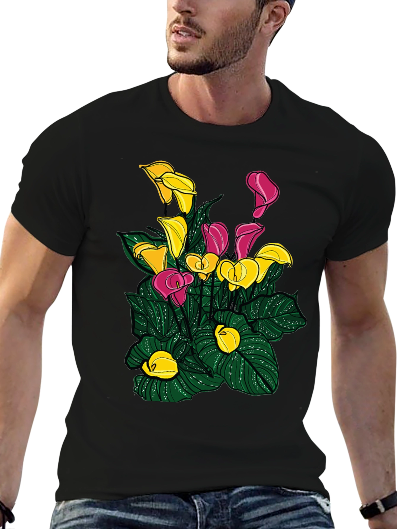 Calla Lily Graphic T-Shirt - Unique Floral Design