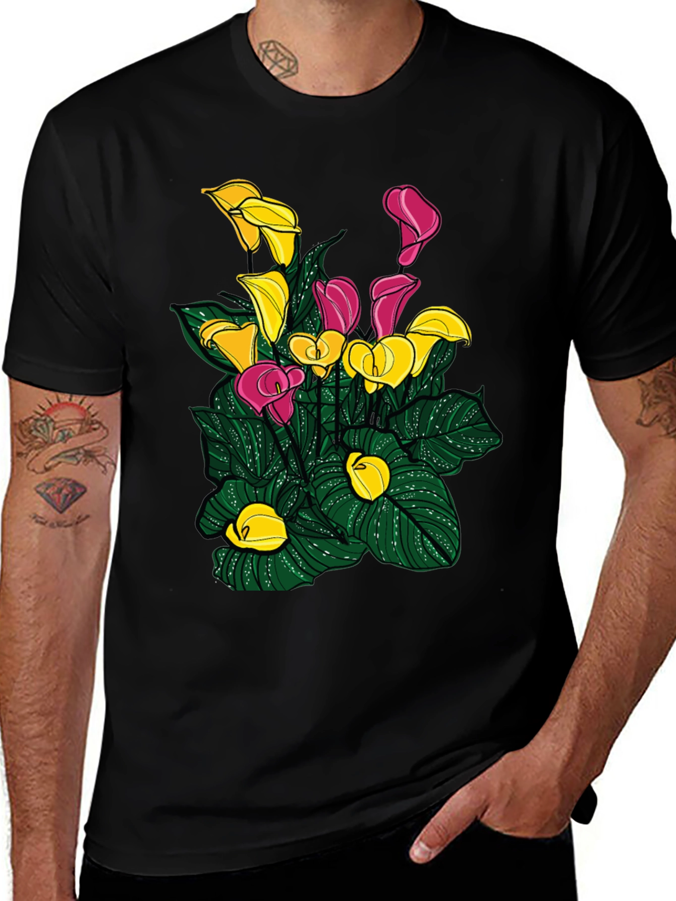 Calla Lily Graphic T-Shirt - Unique Floral Design