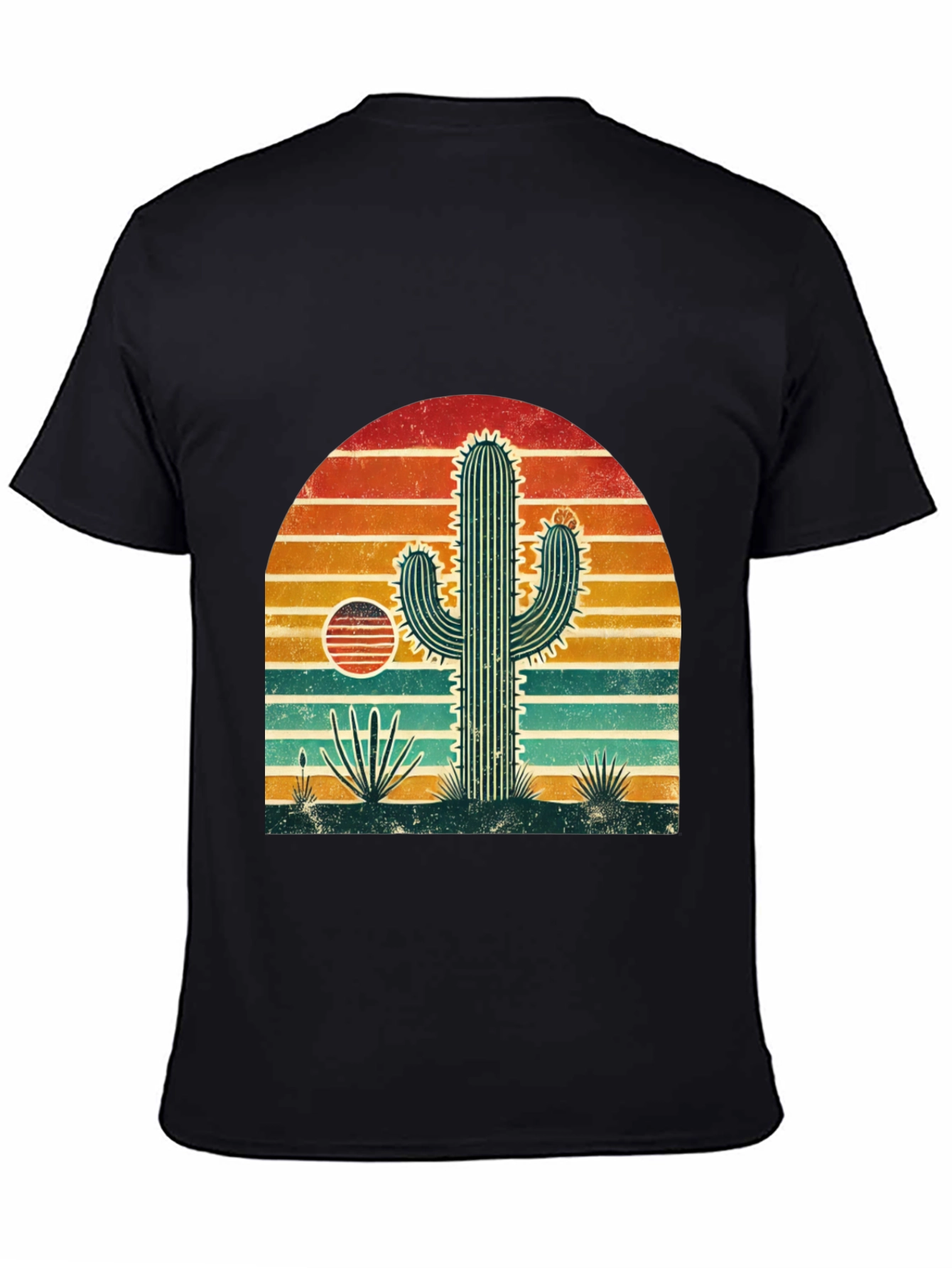 Retro Cactus Desert Sunset T-Shirt