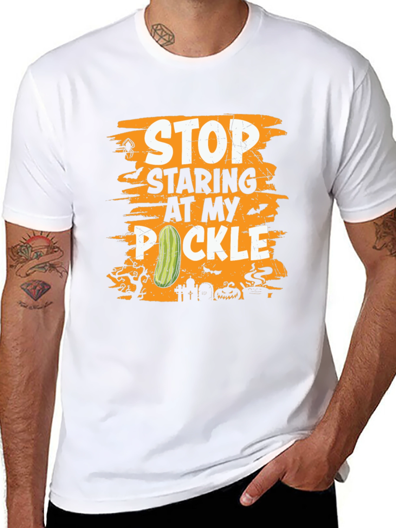 Stop Staring At My Pickle Halloween T-Shirt