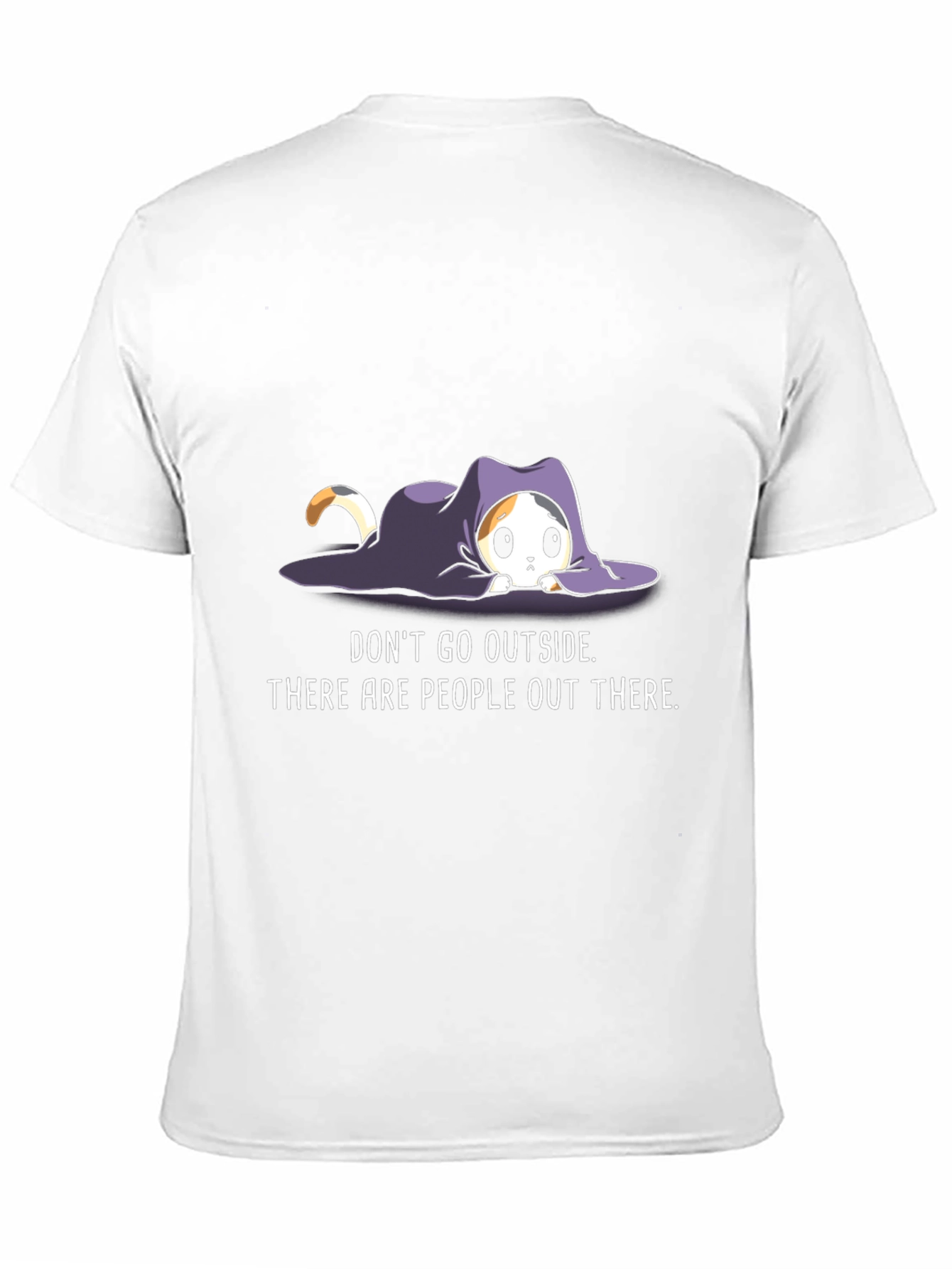 Introvert Cat Graphic Tee - Stay Home Comfort