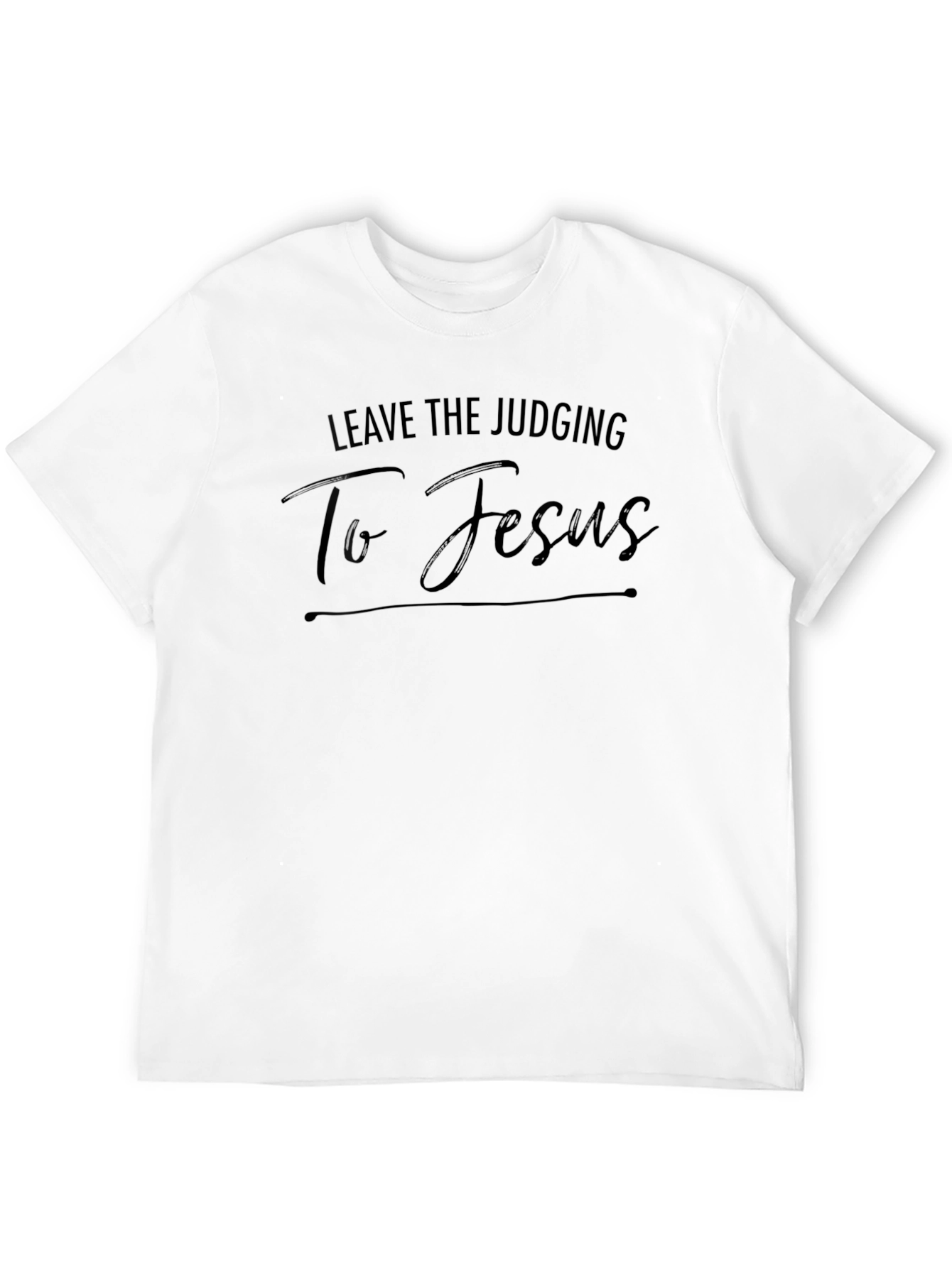 Leave the Judging To Jesus Black Graphic Tee