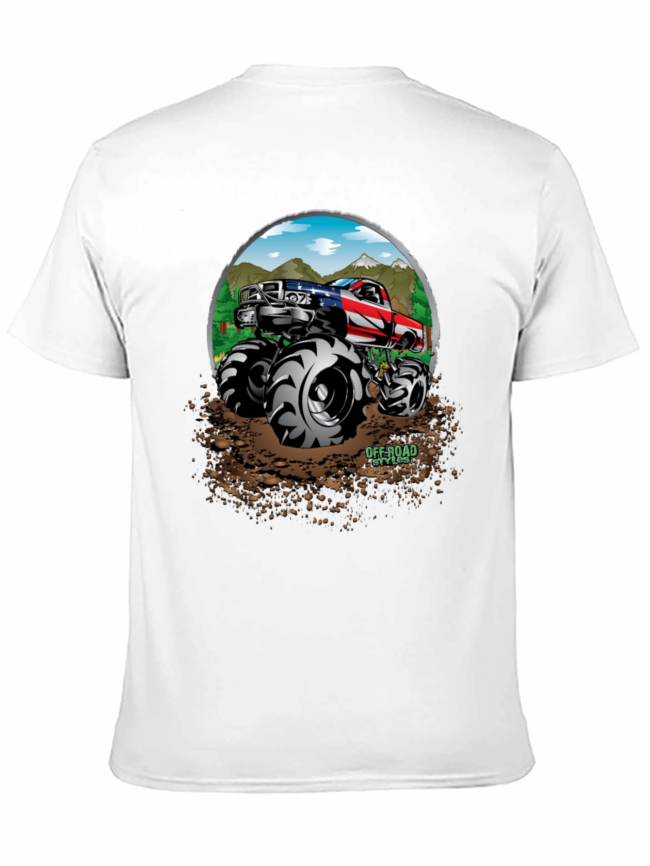 Off-Road Truck Graphic Tee - Patriotic Monster Truck Design
