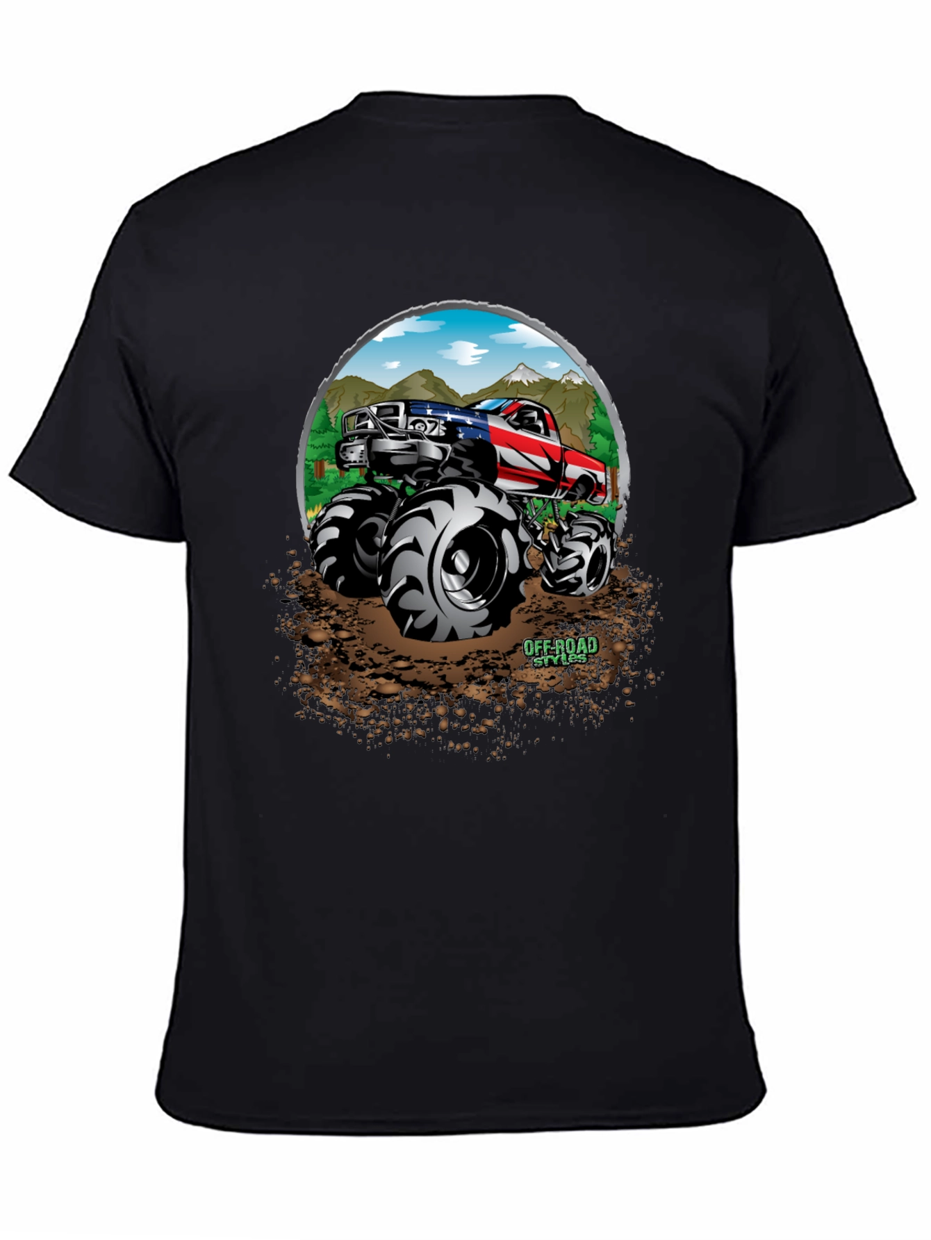 Off-Road Truck Graphic Tee - Patriotic Monster Truck Design
