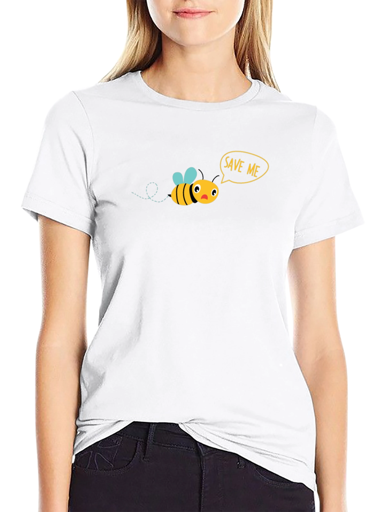 Save The Bees Graphic Tee - Black