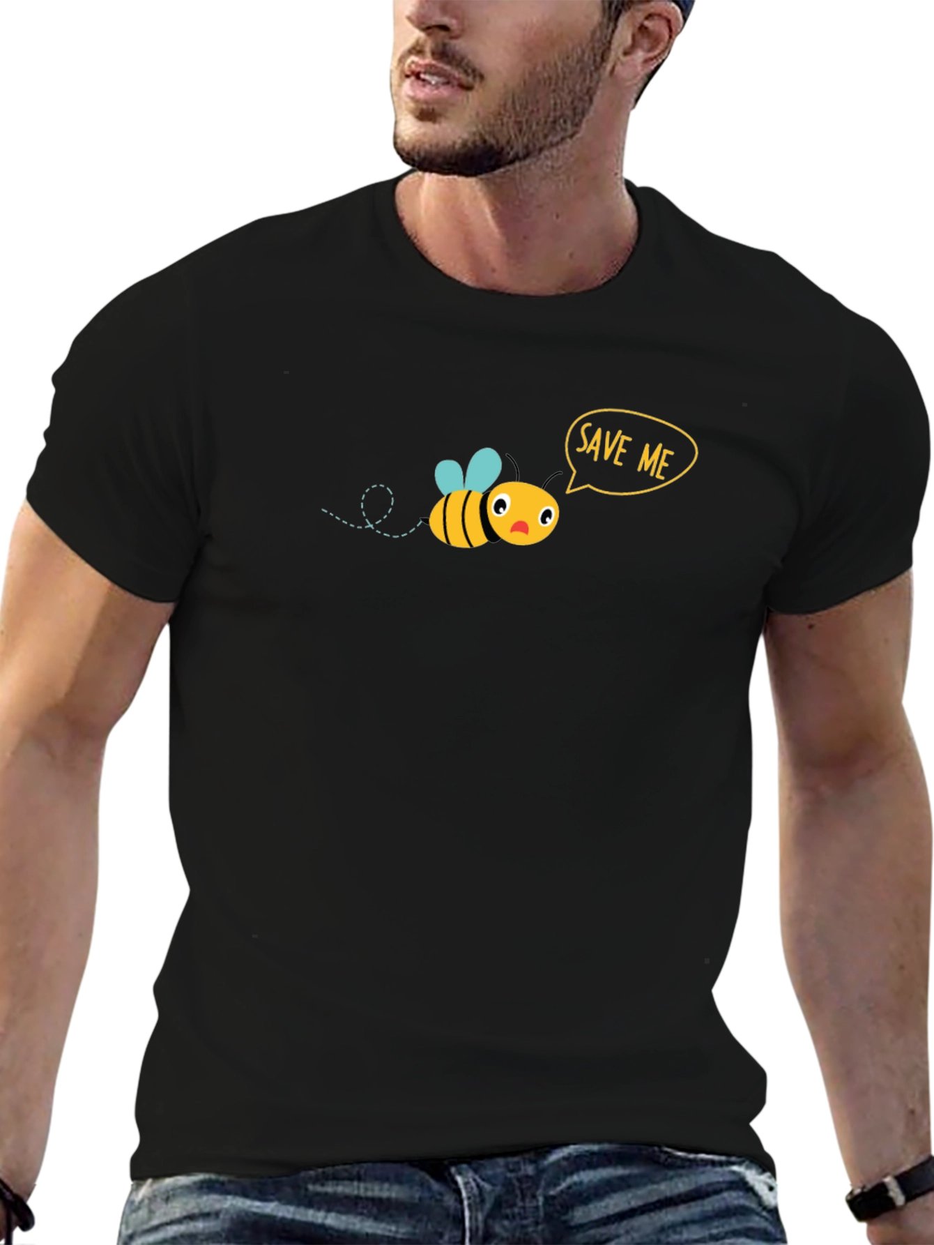 Save The Bees Graphic Tee - Black