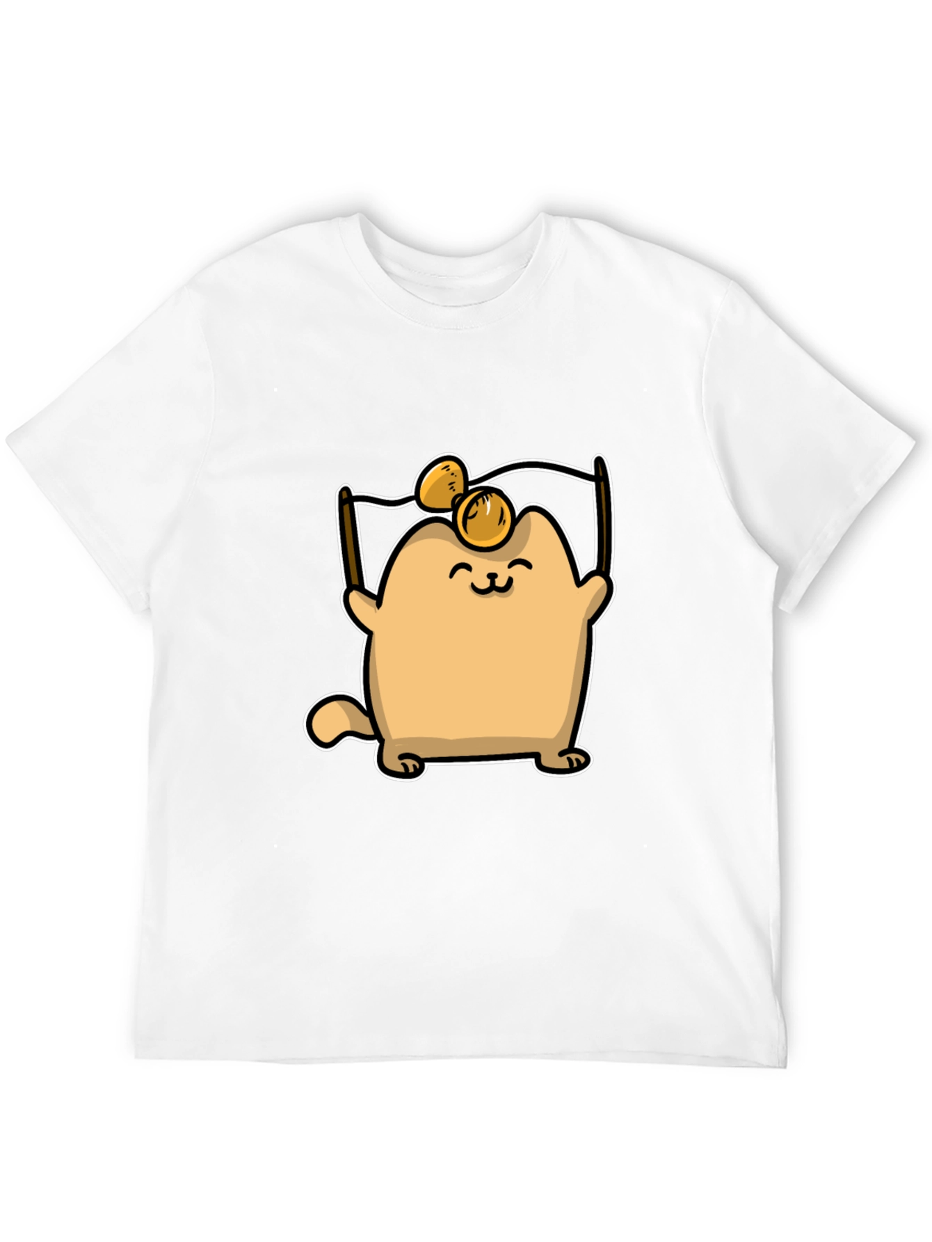 Cute Cat T-Shirt - Cartoon Design
