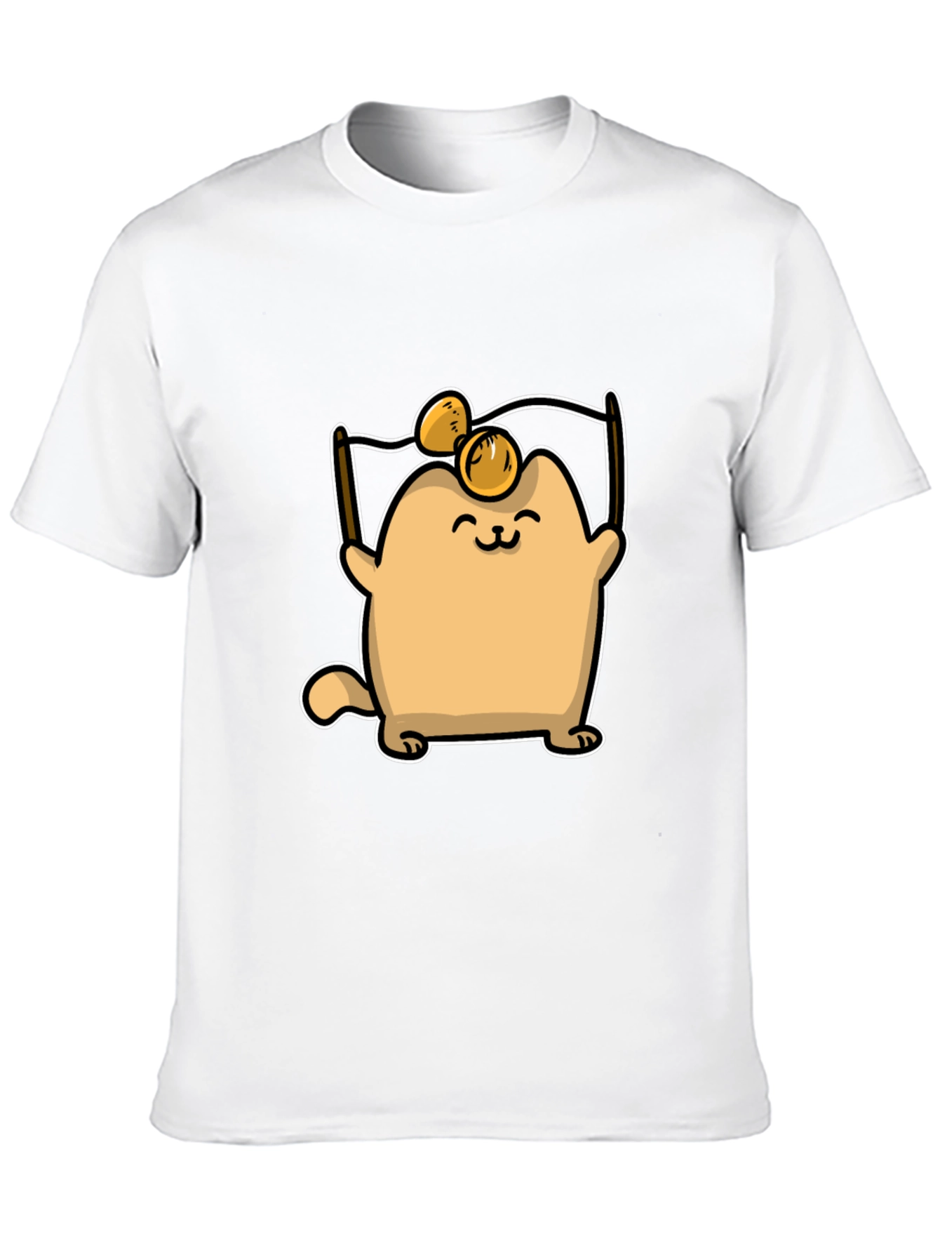 Cute Cat T-Shirt - Cartoon Design