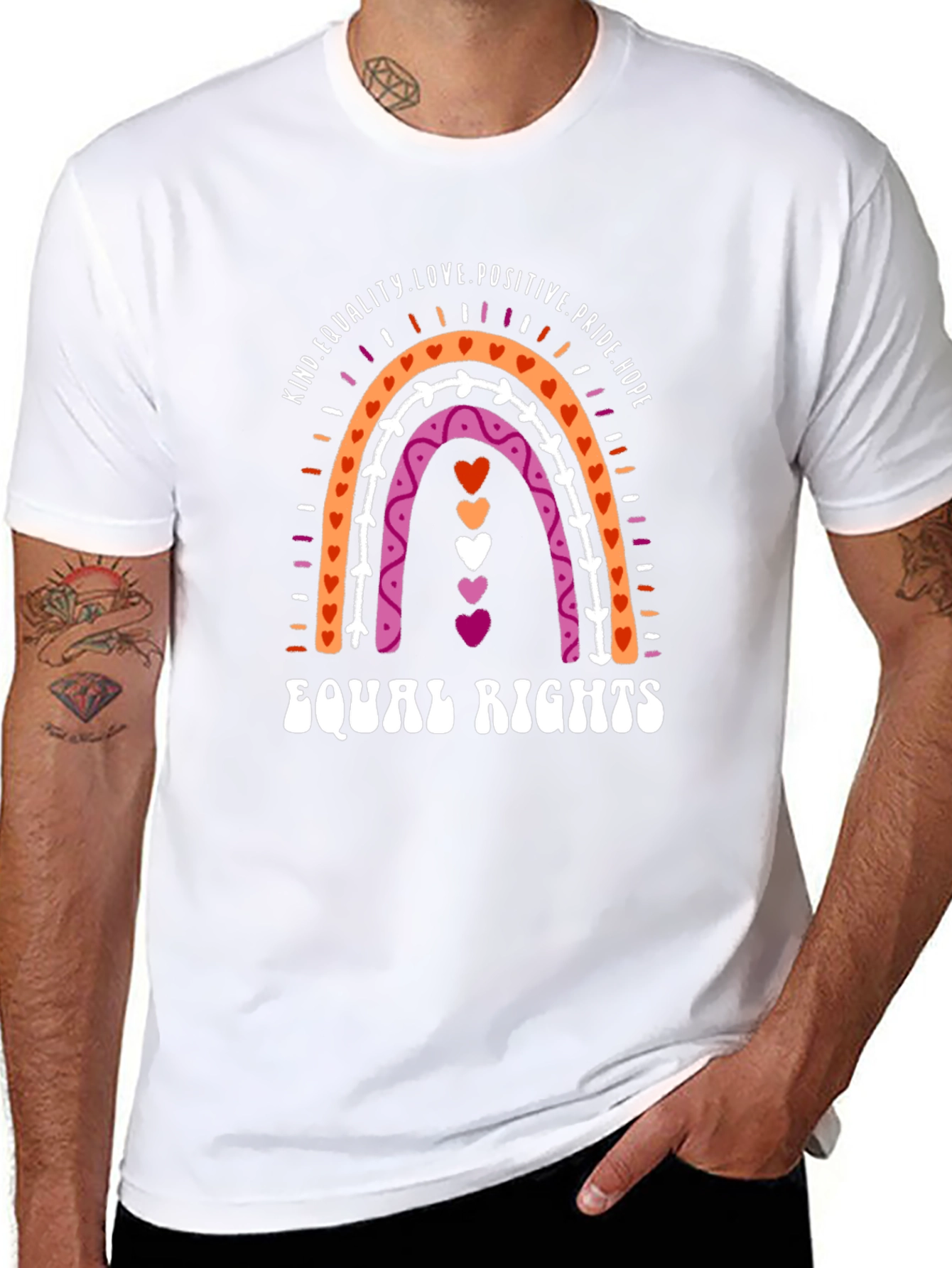 Lesbian Pride Rainbow Equal Rights T-Shirt