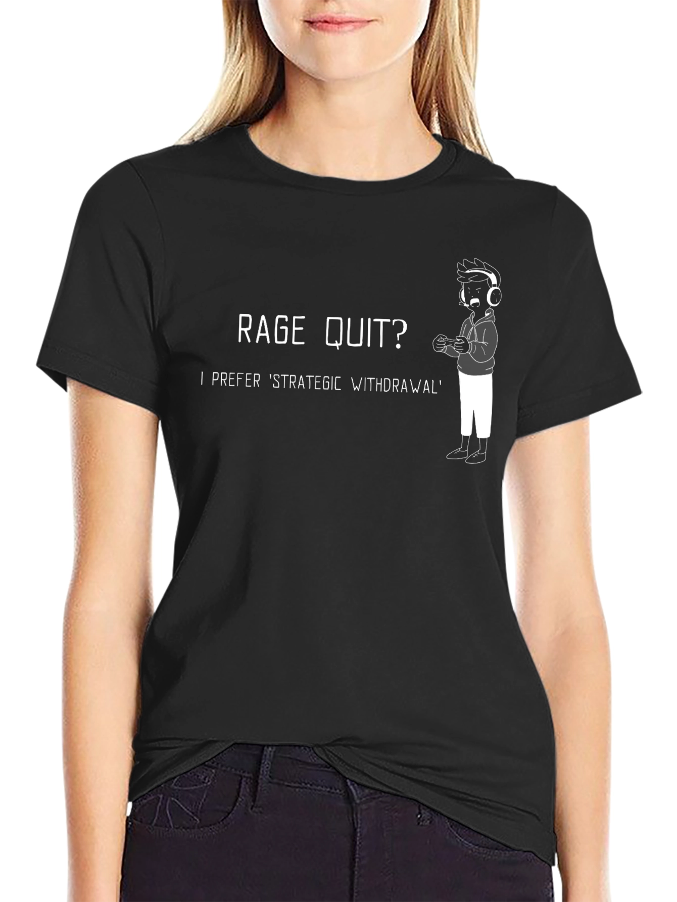 Rage Quit? Gamer T-Shirt - Strategic Withdrawal