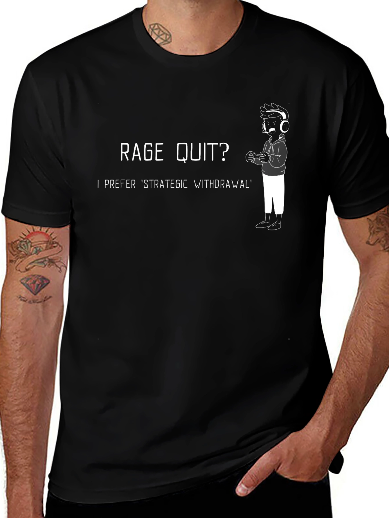 Rage Quit? Gamer T-Shirt - Strategic Withdrawal