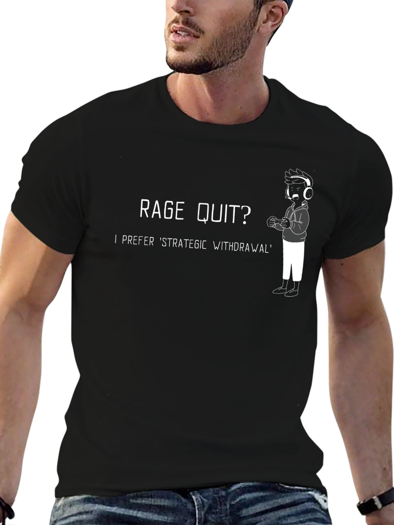Rage Quit? Gamer T-Shirt - Strategic Withdrawal