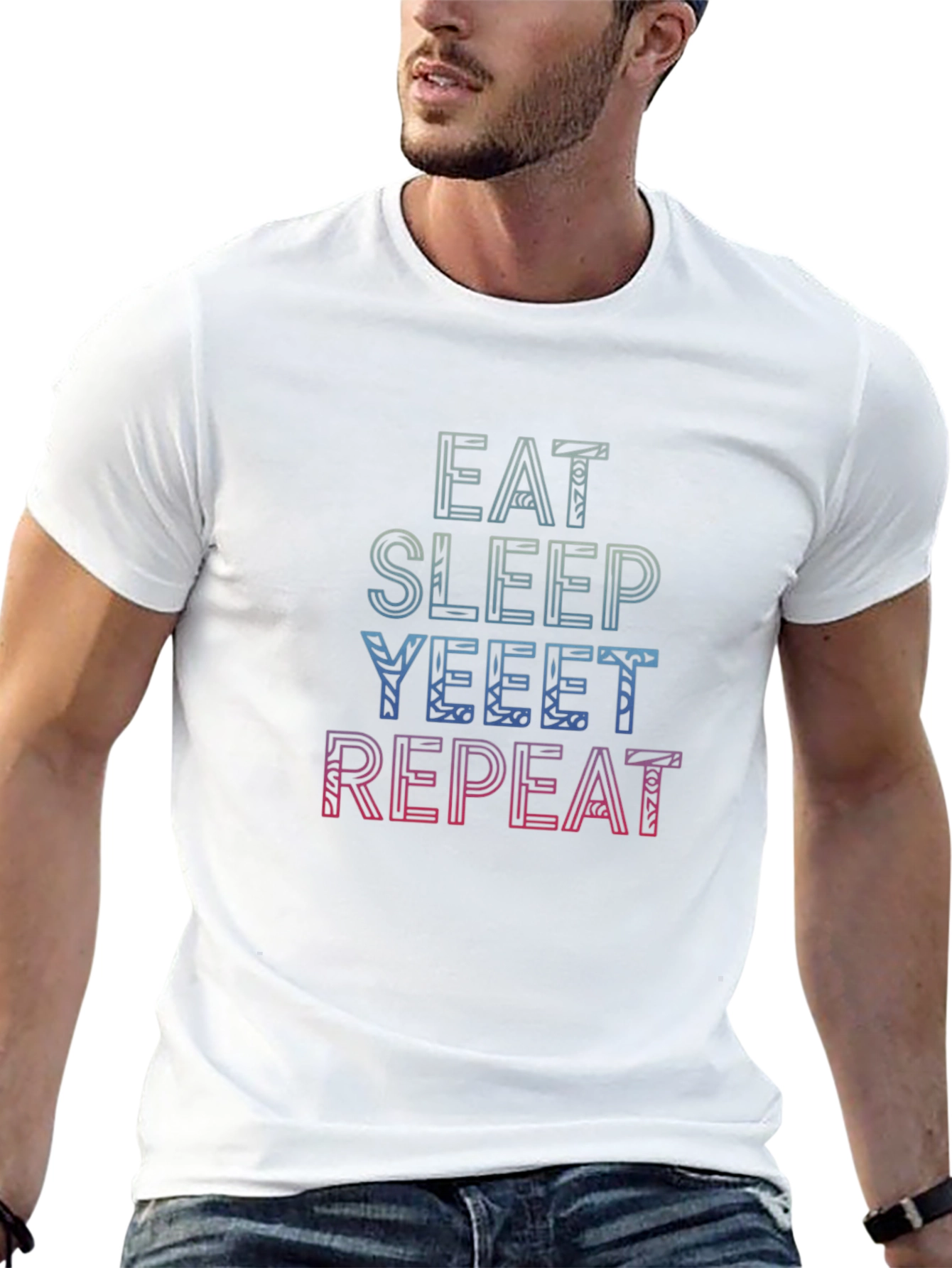 Eat Sleep Yeeet Repeat Graphic Tee